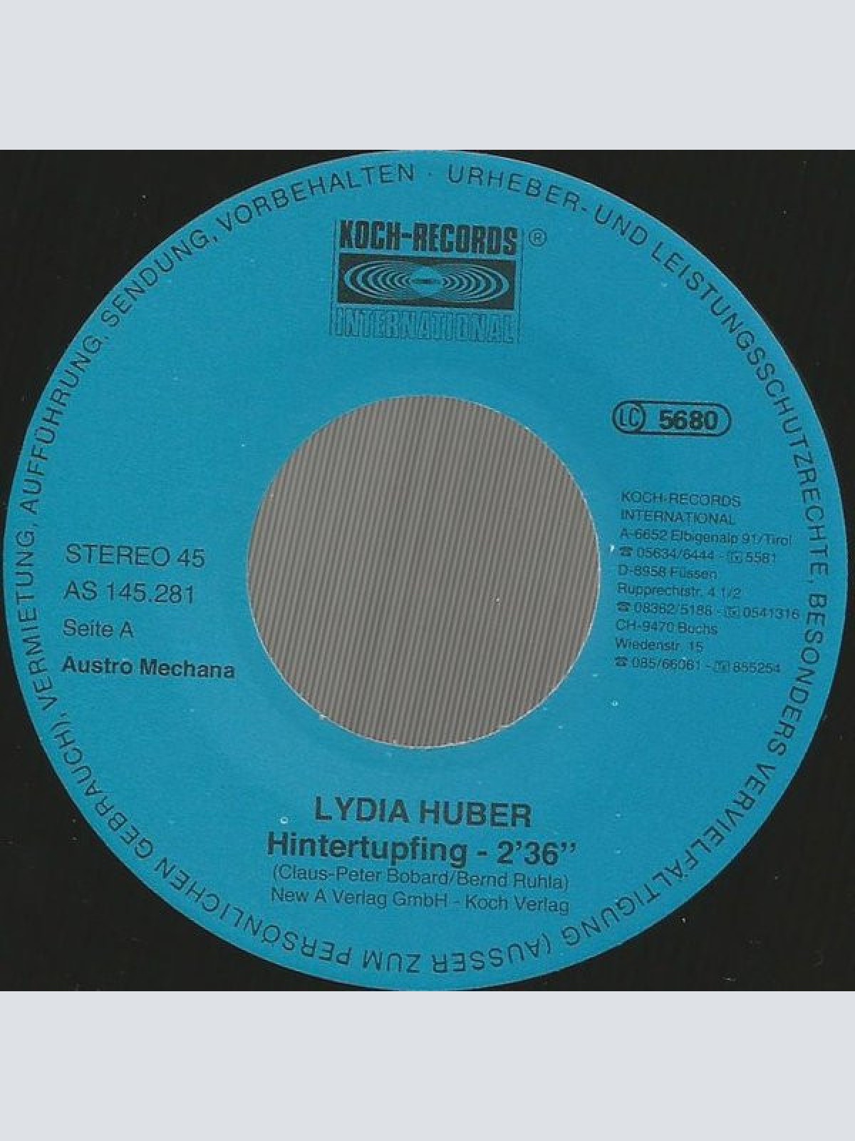 Vinyl / Lydia Huber - Hintertupfing