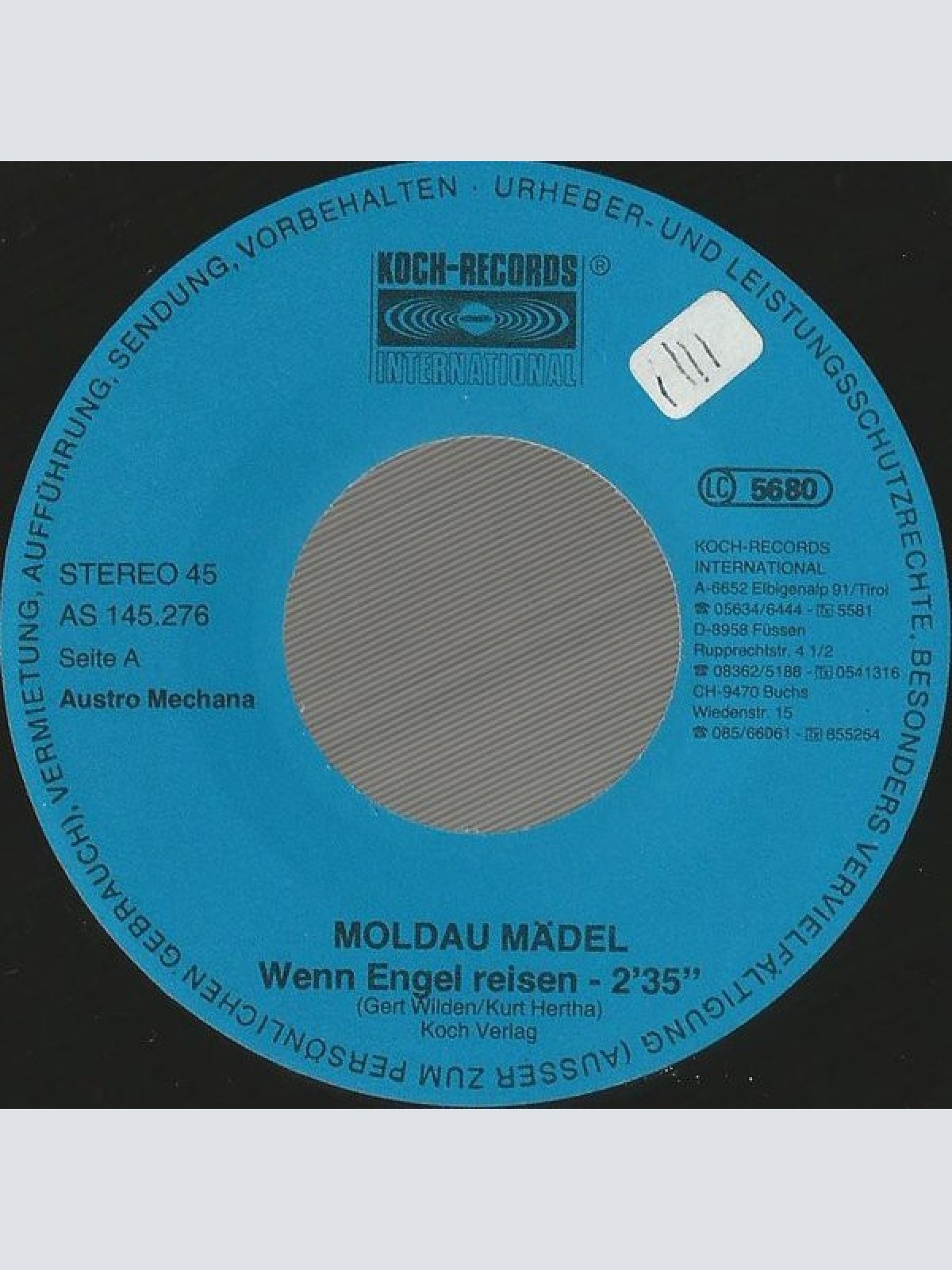 Vinyl / Moldau Mädel* - Wenn Engel Reisen