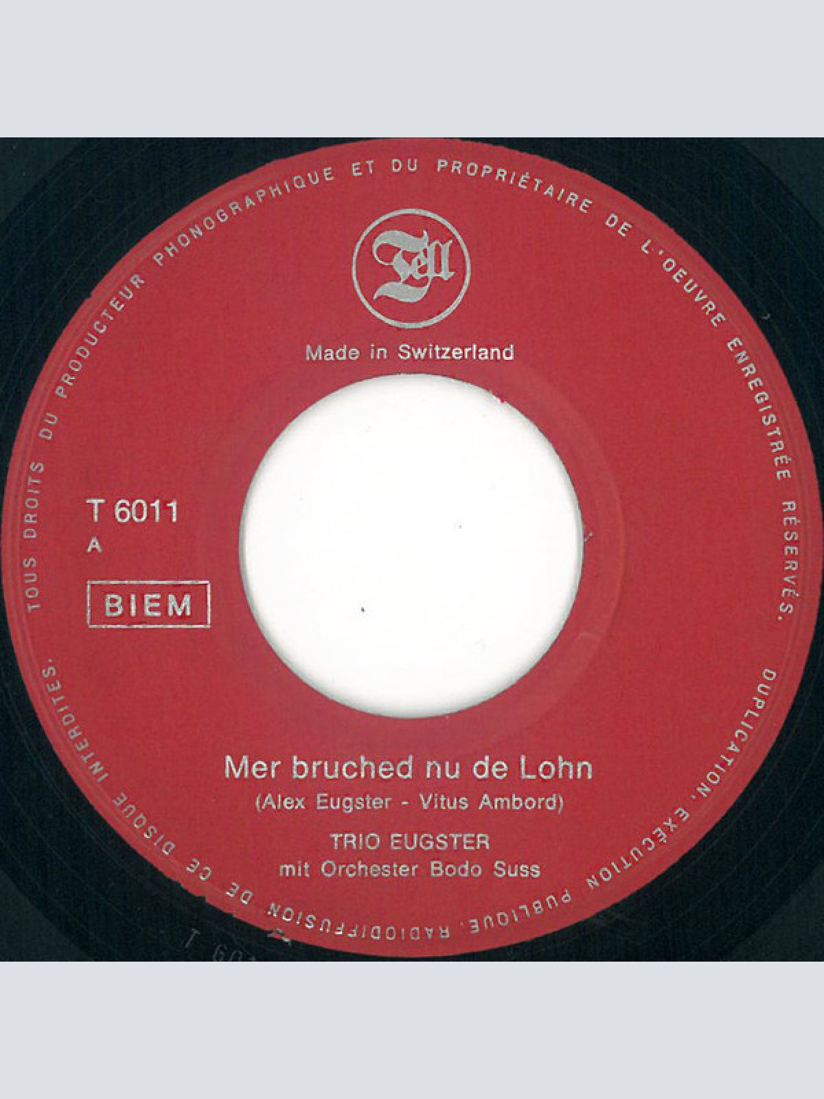 Vinyl / Trio Eugster - Mir Bruched Nu De Lohn