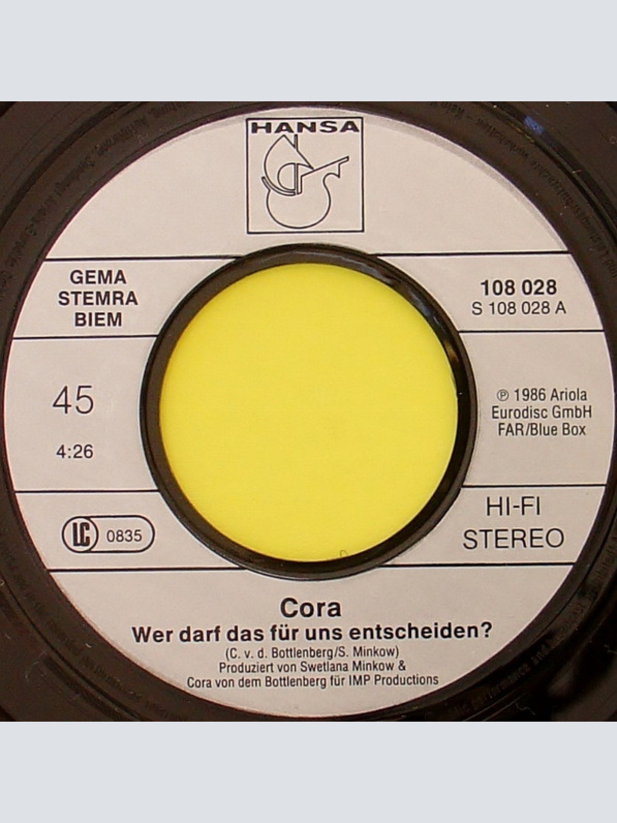 Vinyl / Cora - Wer Darf Das Für Uns Entscheiden