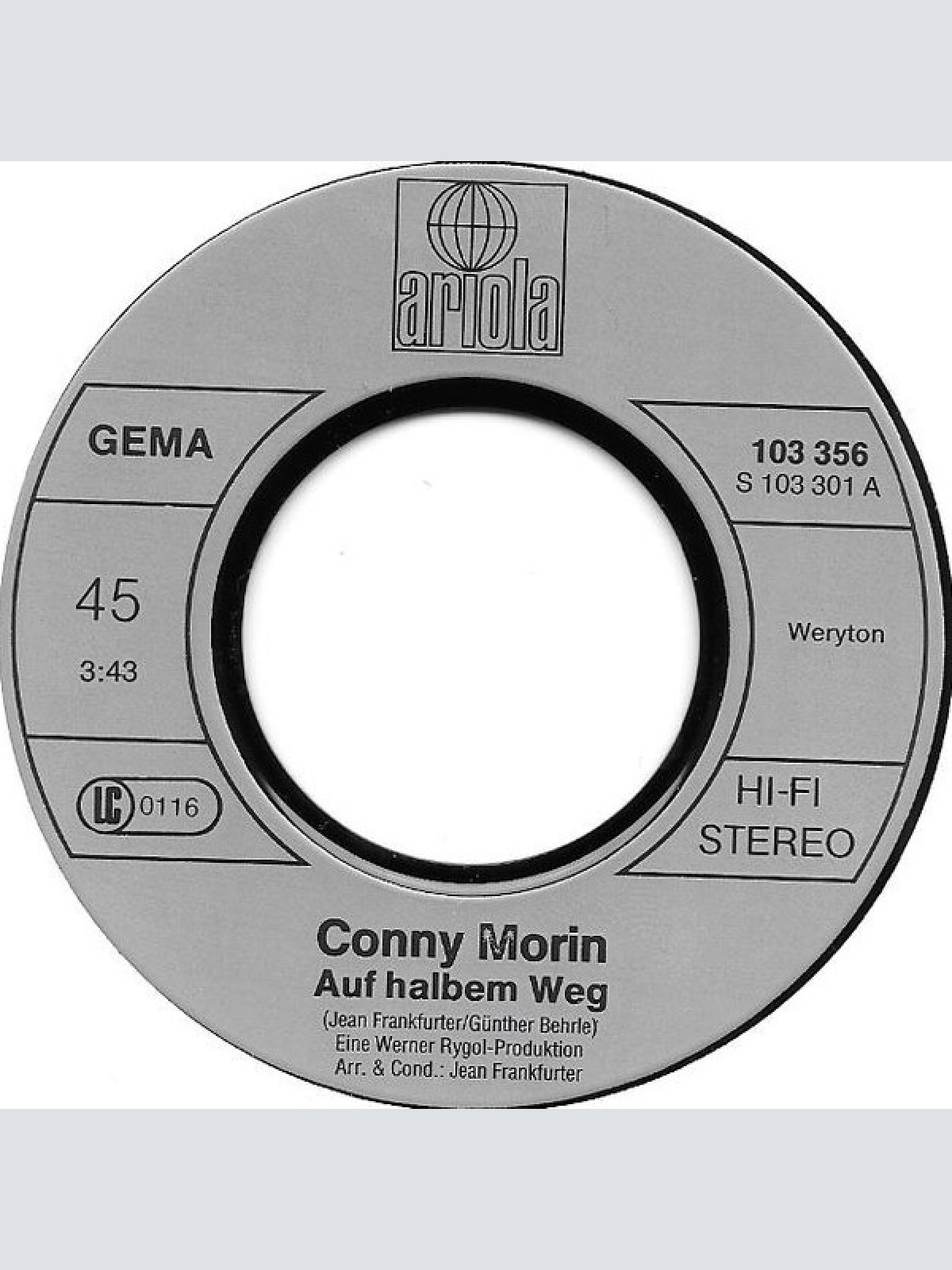 Vinyl / Conny Morin - Johnny Liebt Jenny
