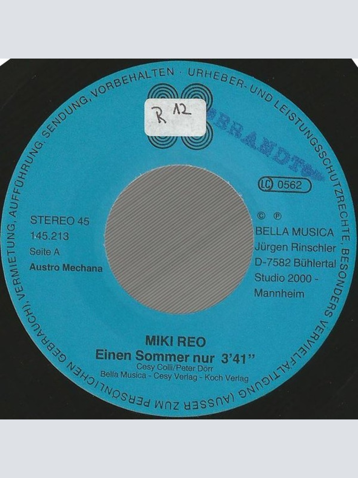 Vinyl / Miki Reo - Einen Sommer Nur