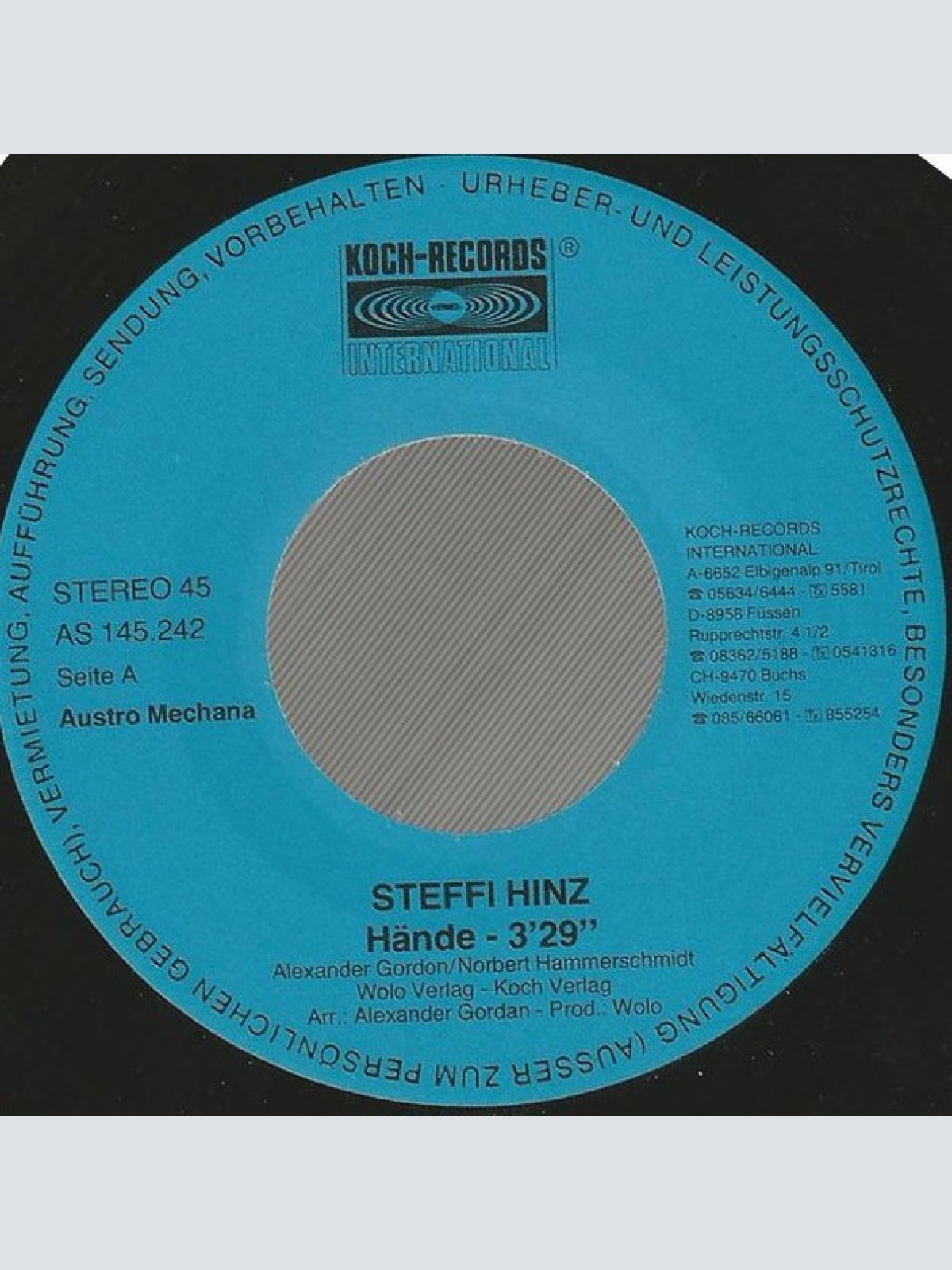 Vinyl / Steffi Hinz - Hände