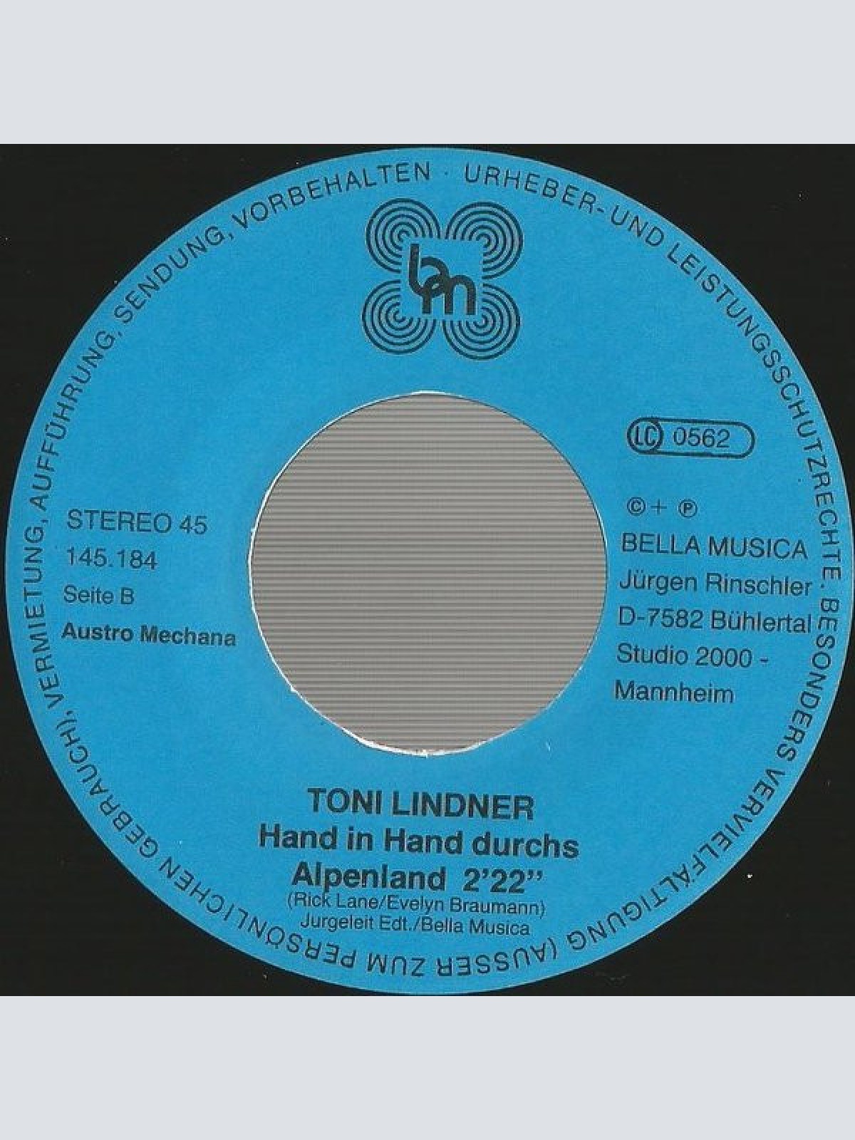 Vinyl / Toni Lindner - Arosa Im Winter