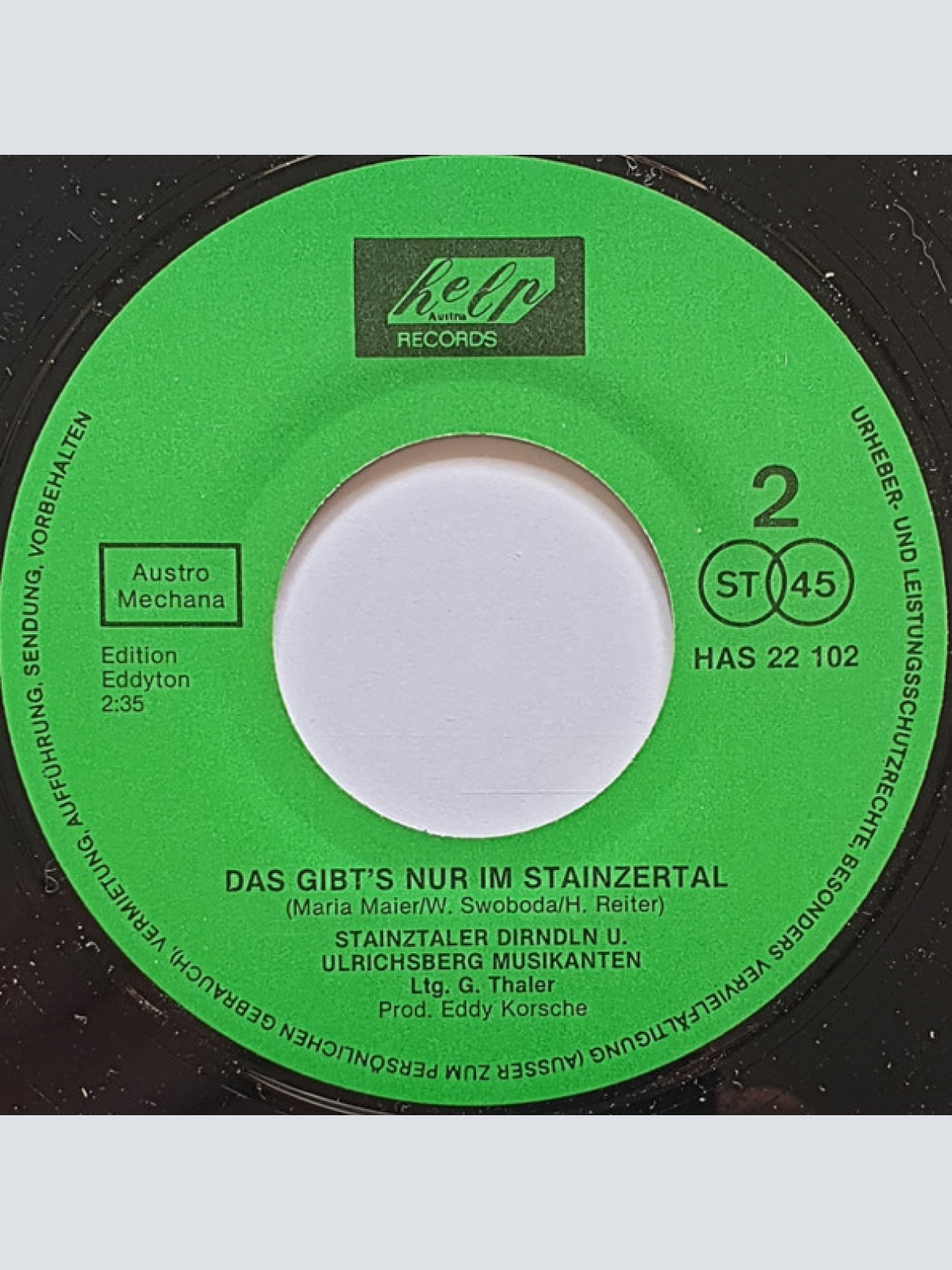 Vinyl / Stainztaler Dirndln - Jodler Aus Dem Steirertal / Das Gibt's Nur Im Stainzertal