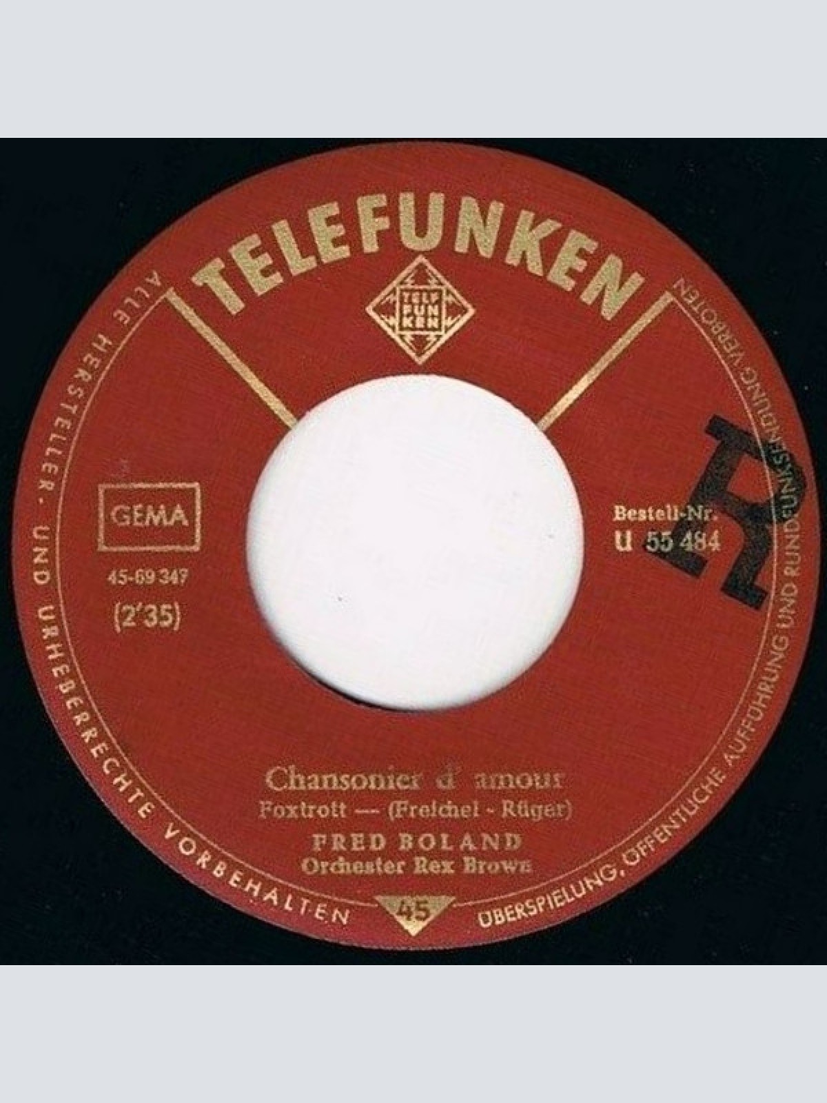 Vinyl / Fred Boland - Blumen Und Musik / Chansonier D'amour