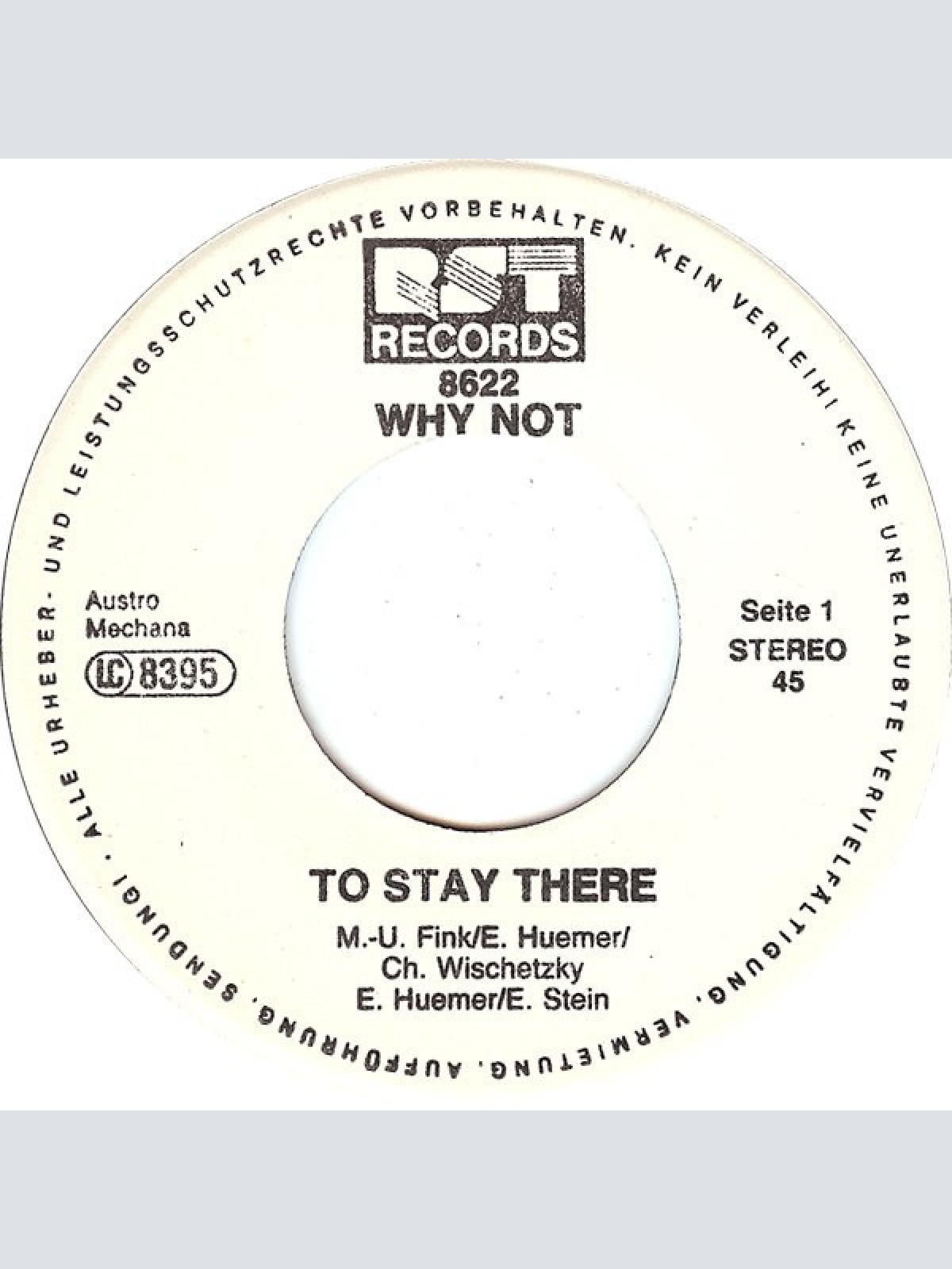 Vinyl / Why Not (14) - To Stay There / Out Of Time