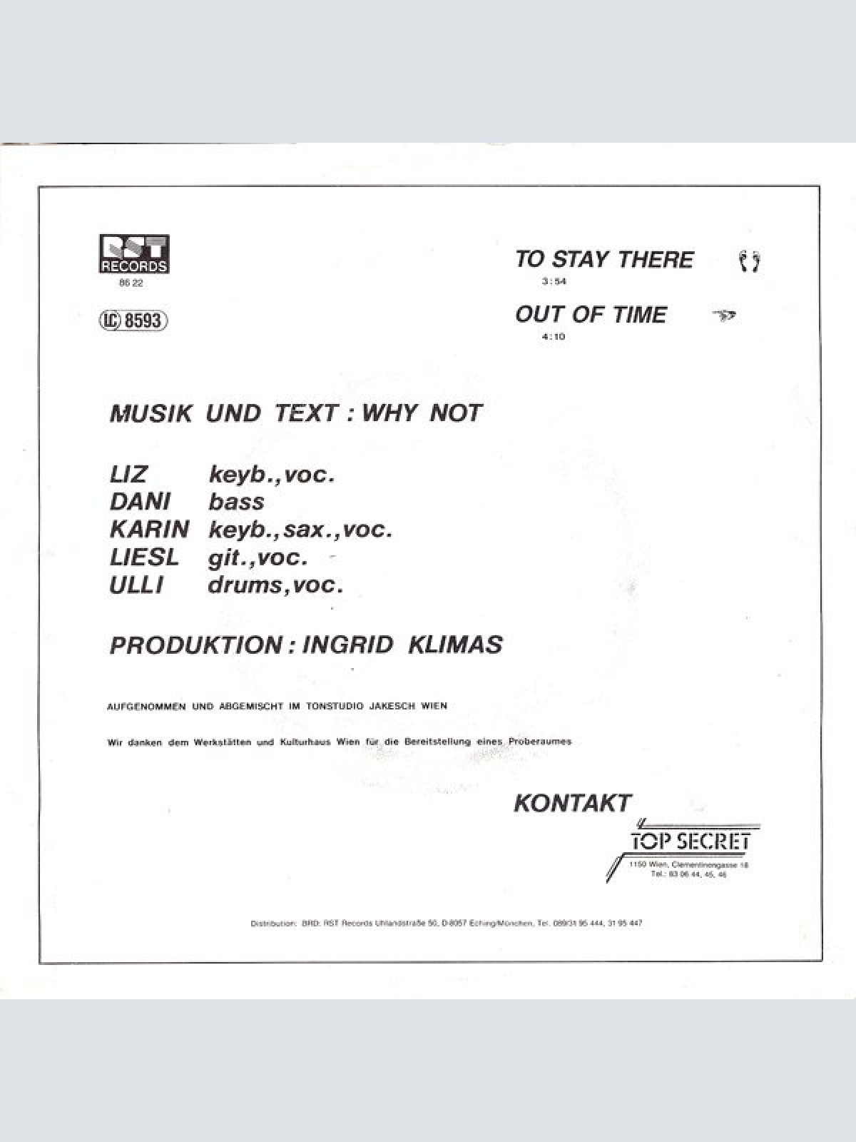 Vinyl / Why Not (14) - To Stay There / Out Of Time