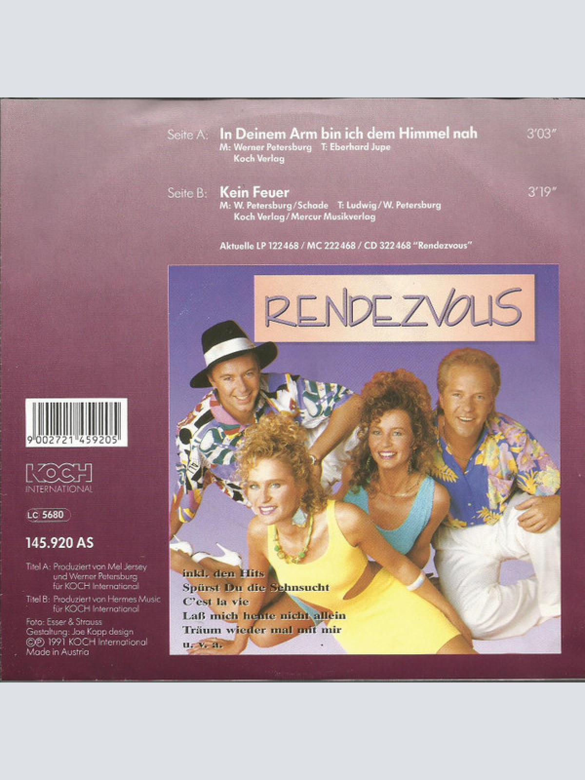 Vinyl / Rendezvous - In Deinem Arm Bin Ich Dem Himmel Nah