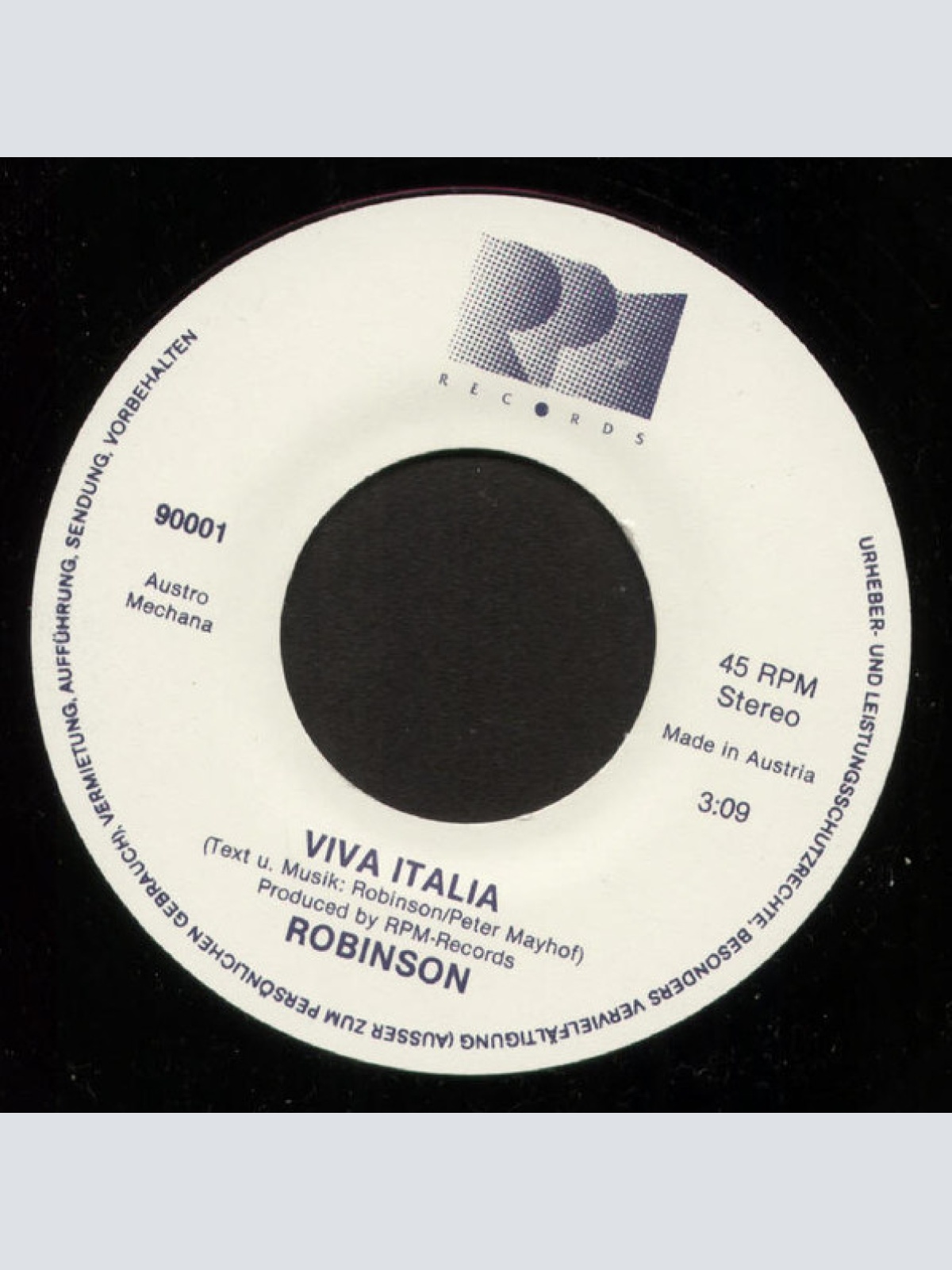 Vinyl / Robinson & Band - Viva Italia