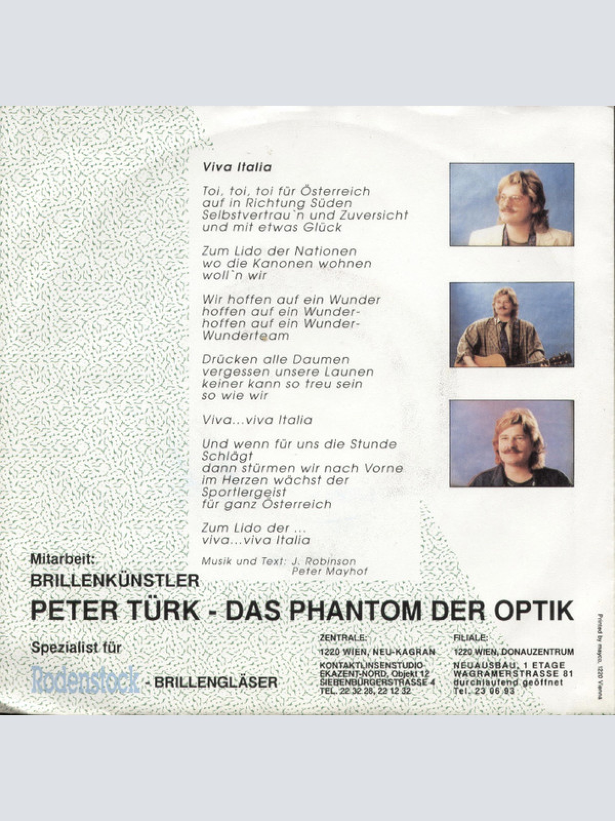 Vinyl / Robinson & Band - Viva Italia