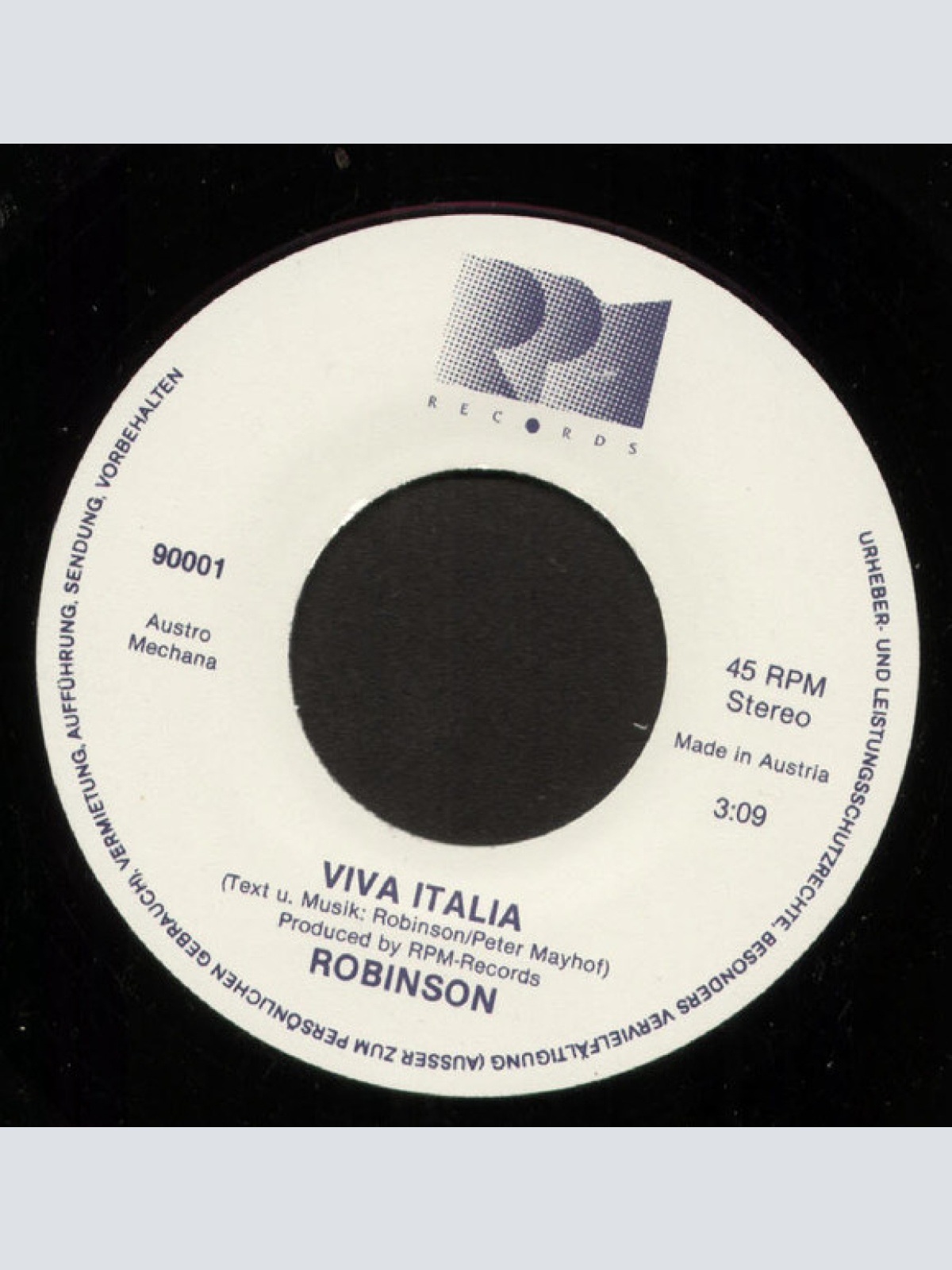 Vinyl / Robinson & Band - Viva Italia
