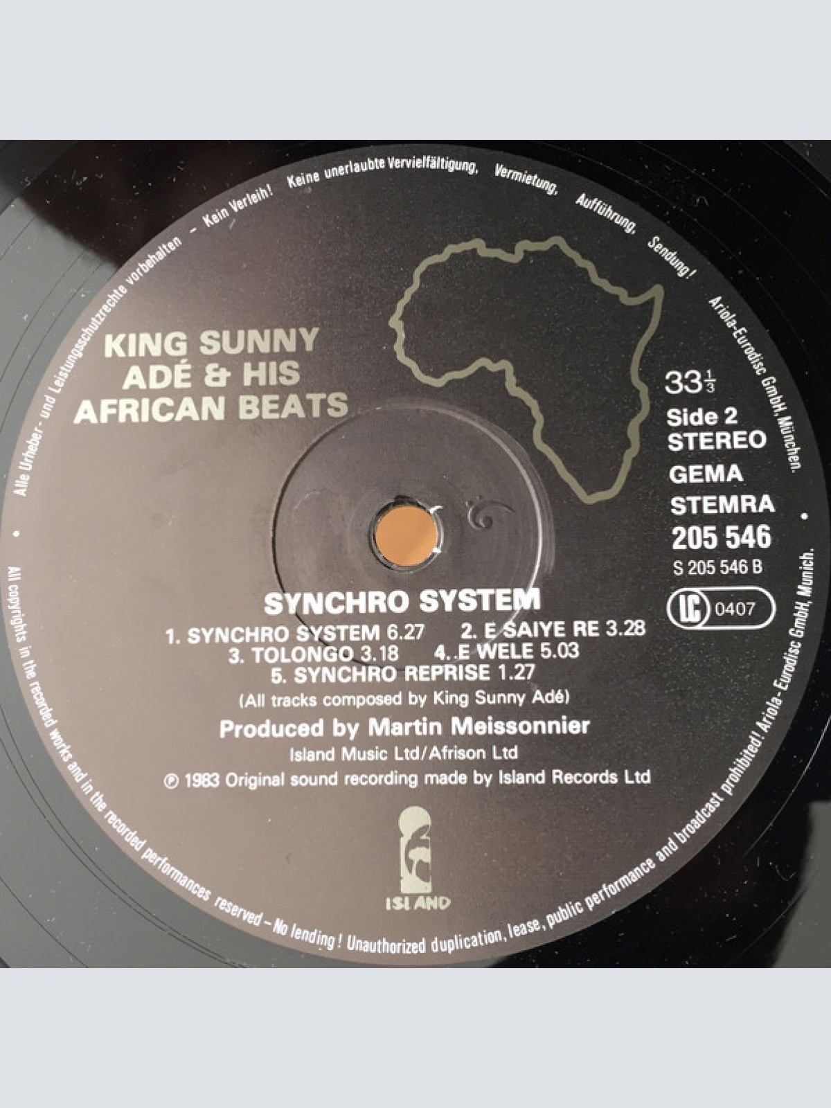 Vinyl / King Sunny Adé And His African Beats* - Synchro System