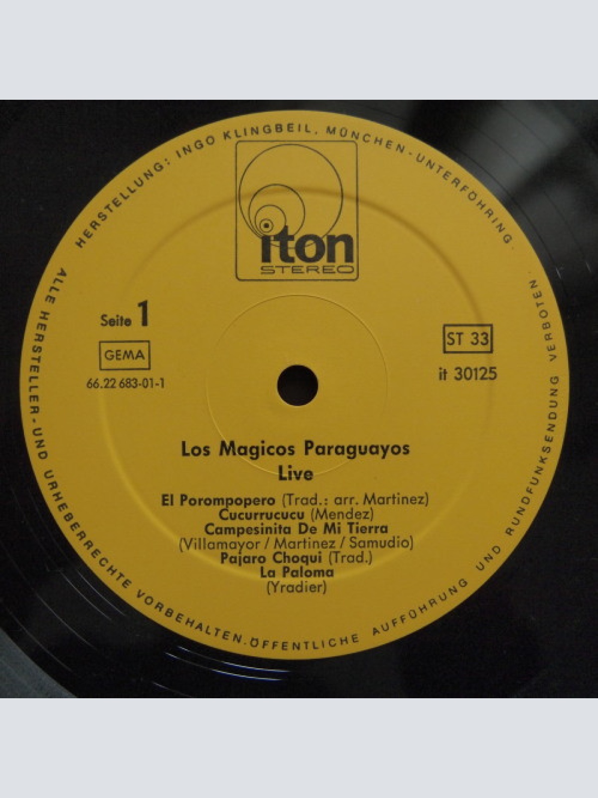 Vinyl / Los Magicos Paraguayos - Live