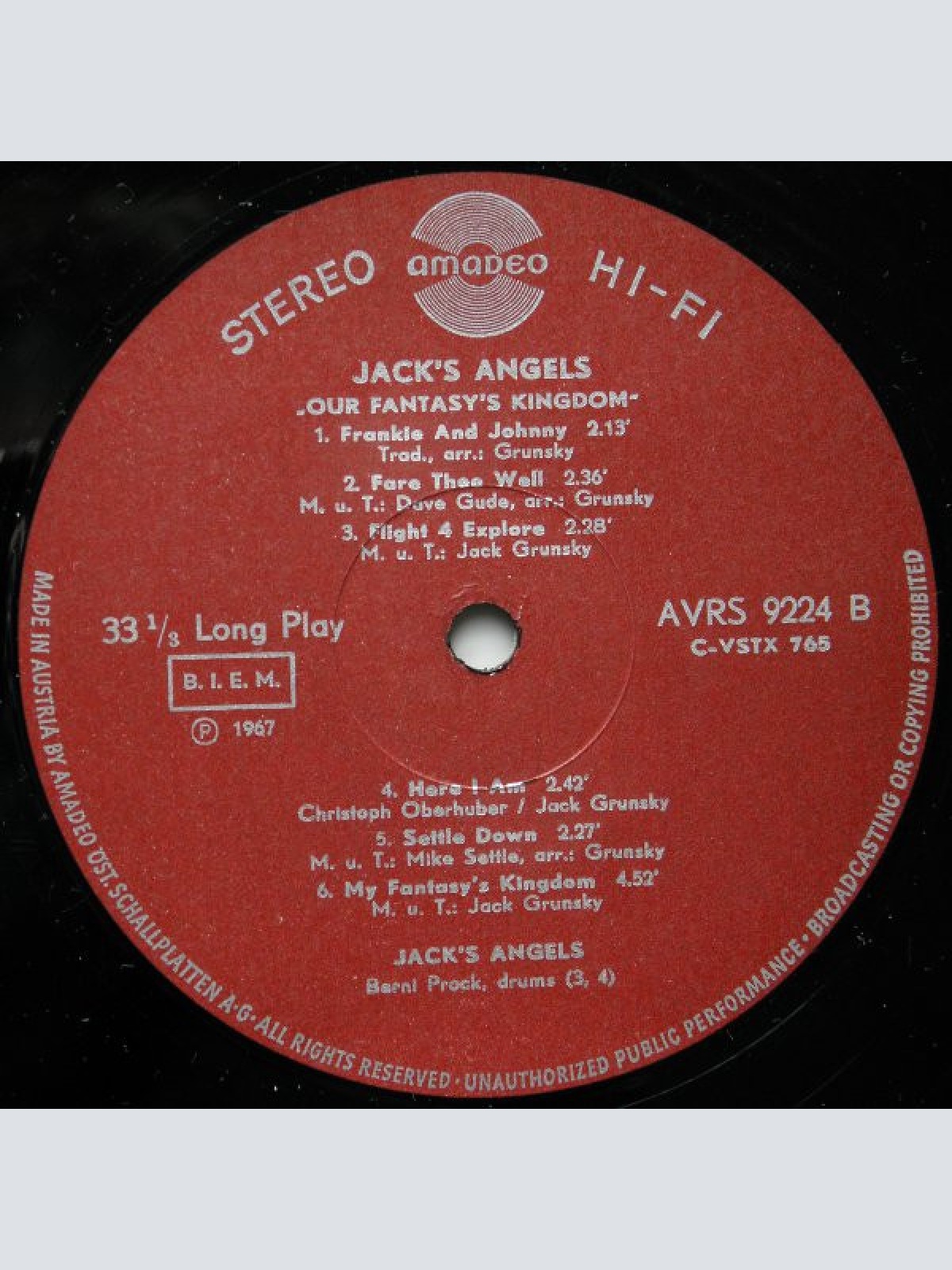 Vinyl / Jack's Angels - Our Fantasy's Kingdom