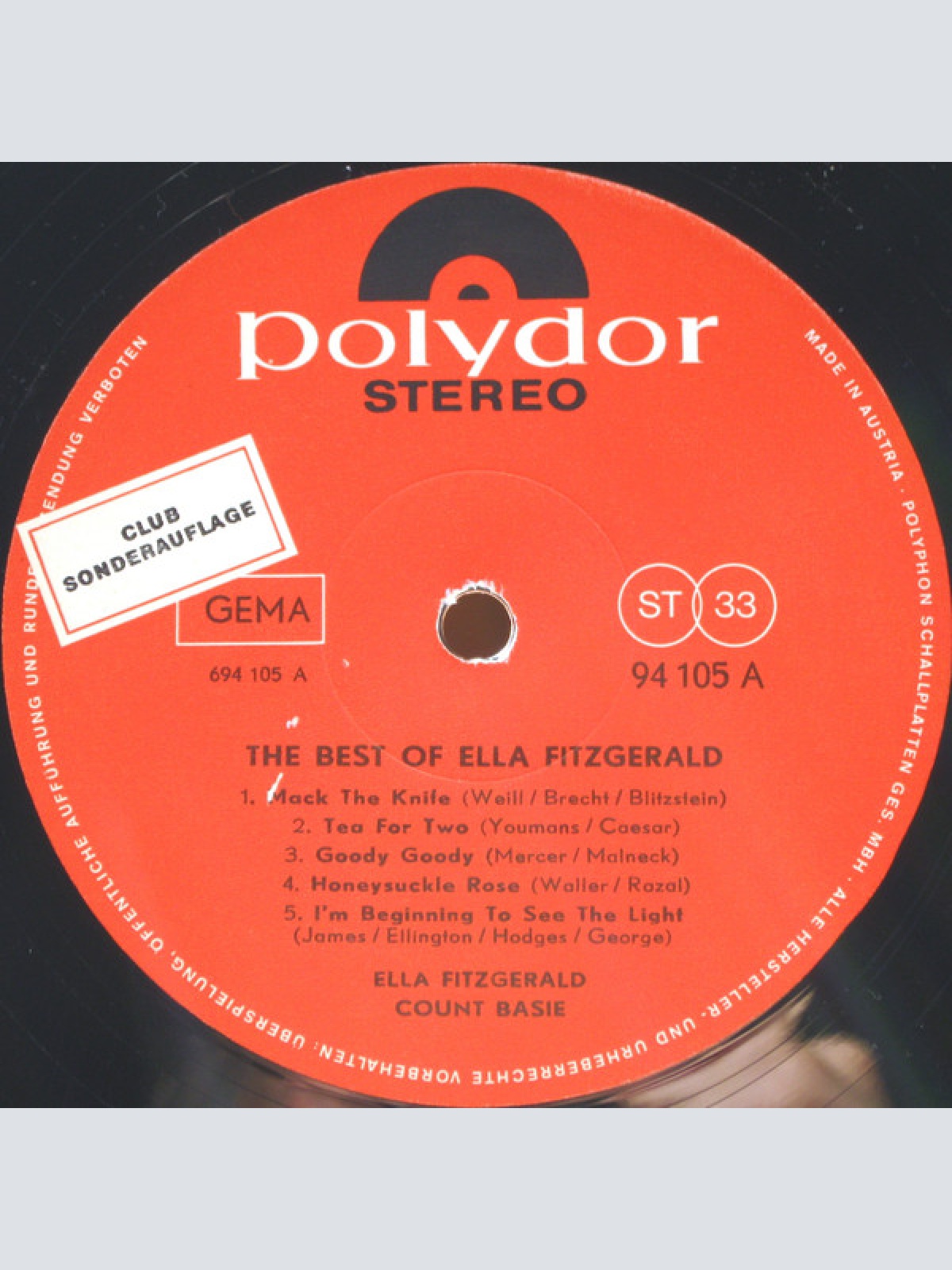 Vinyl / Ella Fitzgerald - The Best Of Ella Fitzgerald