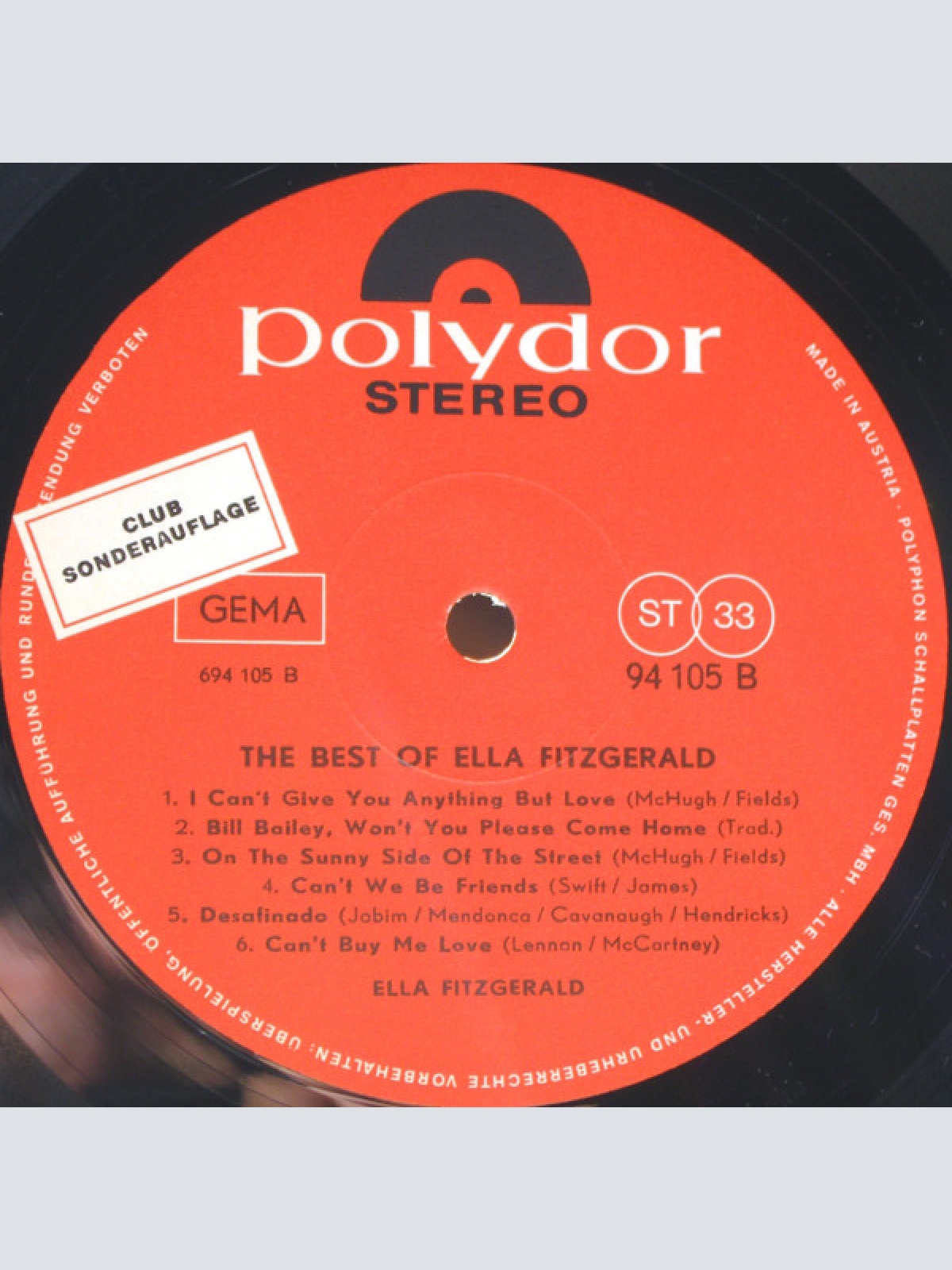 Vinyl / Ella Fitzgerald - The Best Of Ella Fitzgerald