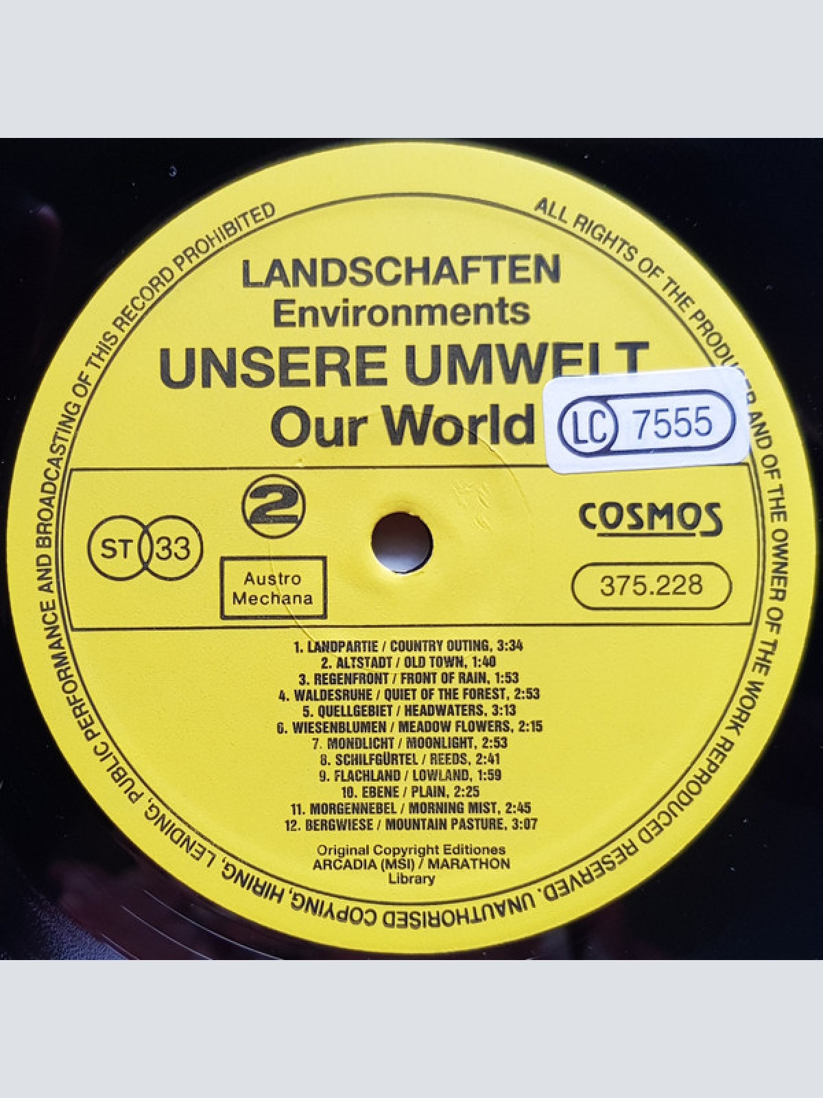 Vinyl / Various - Unsere Umwelt = Our World