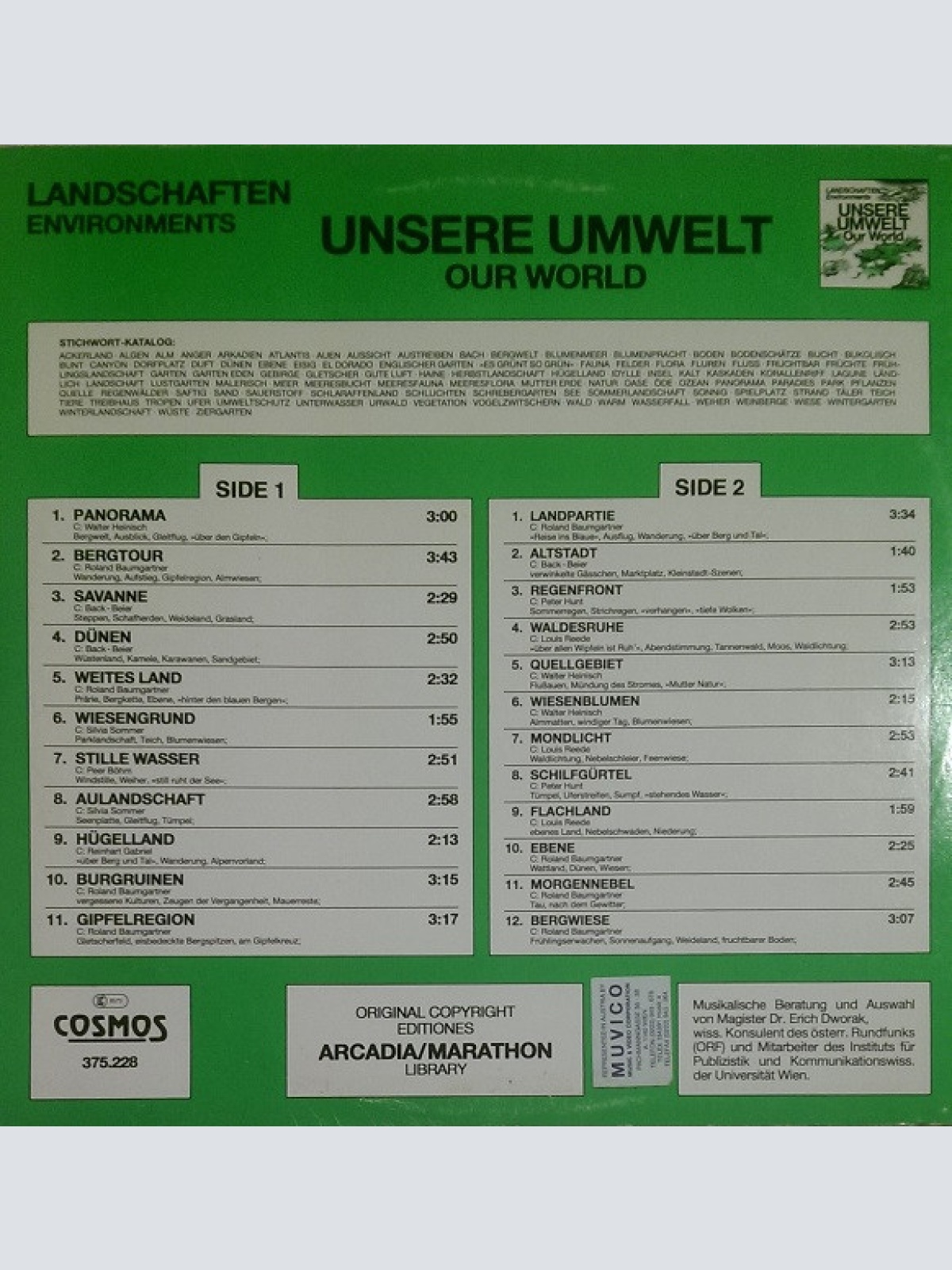 Vinyl / Various - Unsere Umwelt = Our World