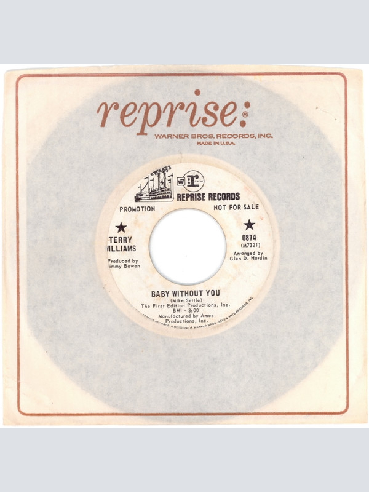 Vinyl / Terry Williams -  Baby Without You