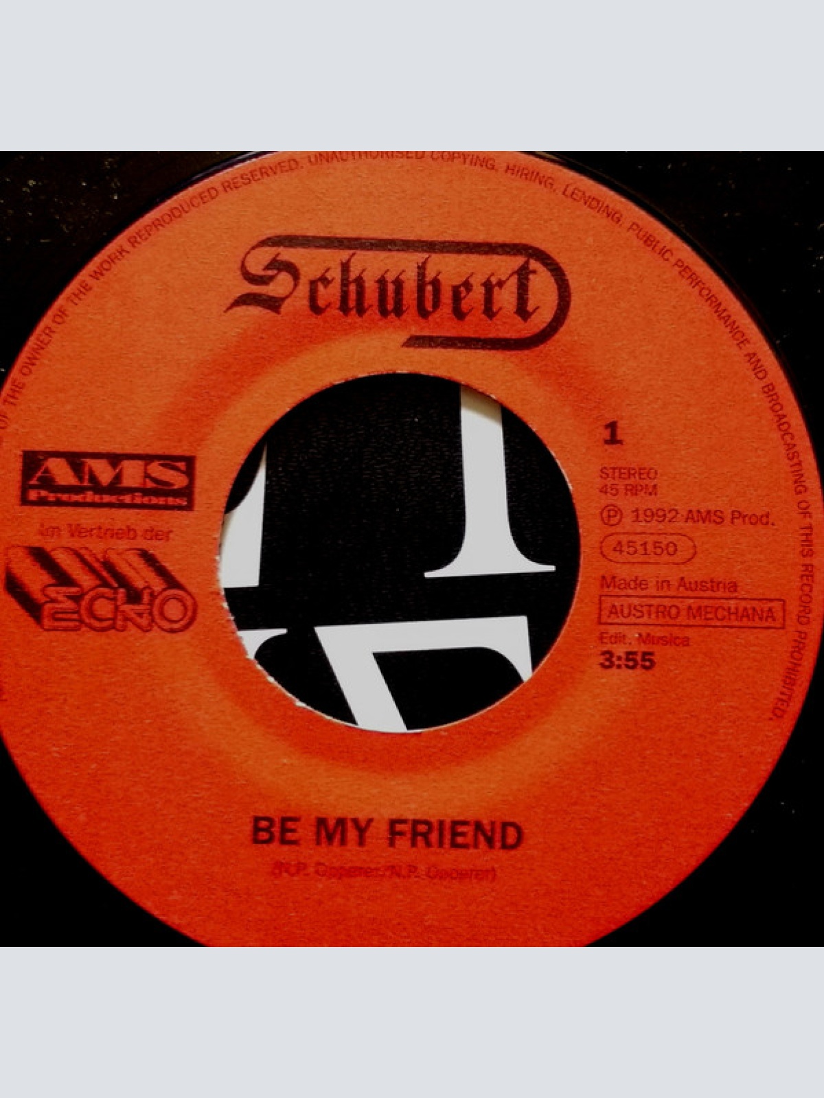 Vinyl / Schubert (3) - Be My Friend