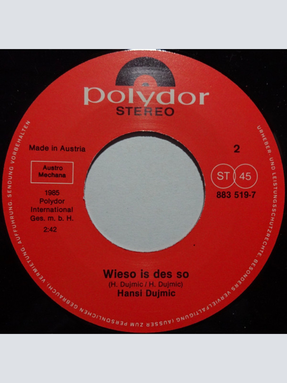 Vinyl / Hans Dujmic - Eskimo