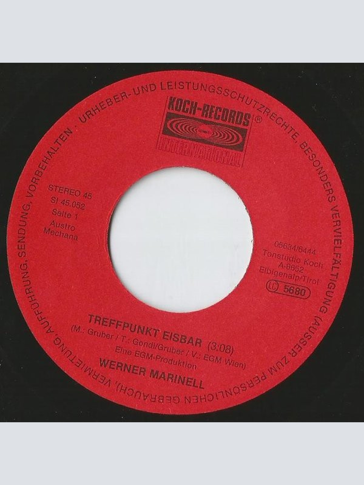 Vinyl / Werner Marinell - Treffpunkt Eisbar