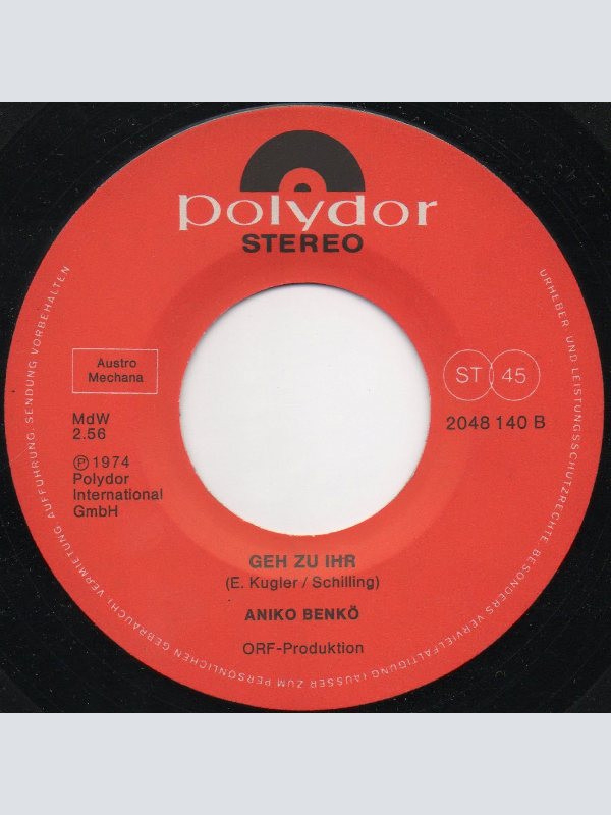 Vinyl / Aniko Benkö - Sag Zum Leben Ja