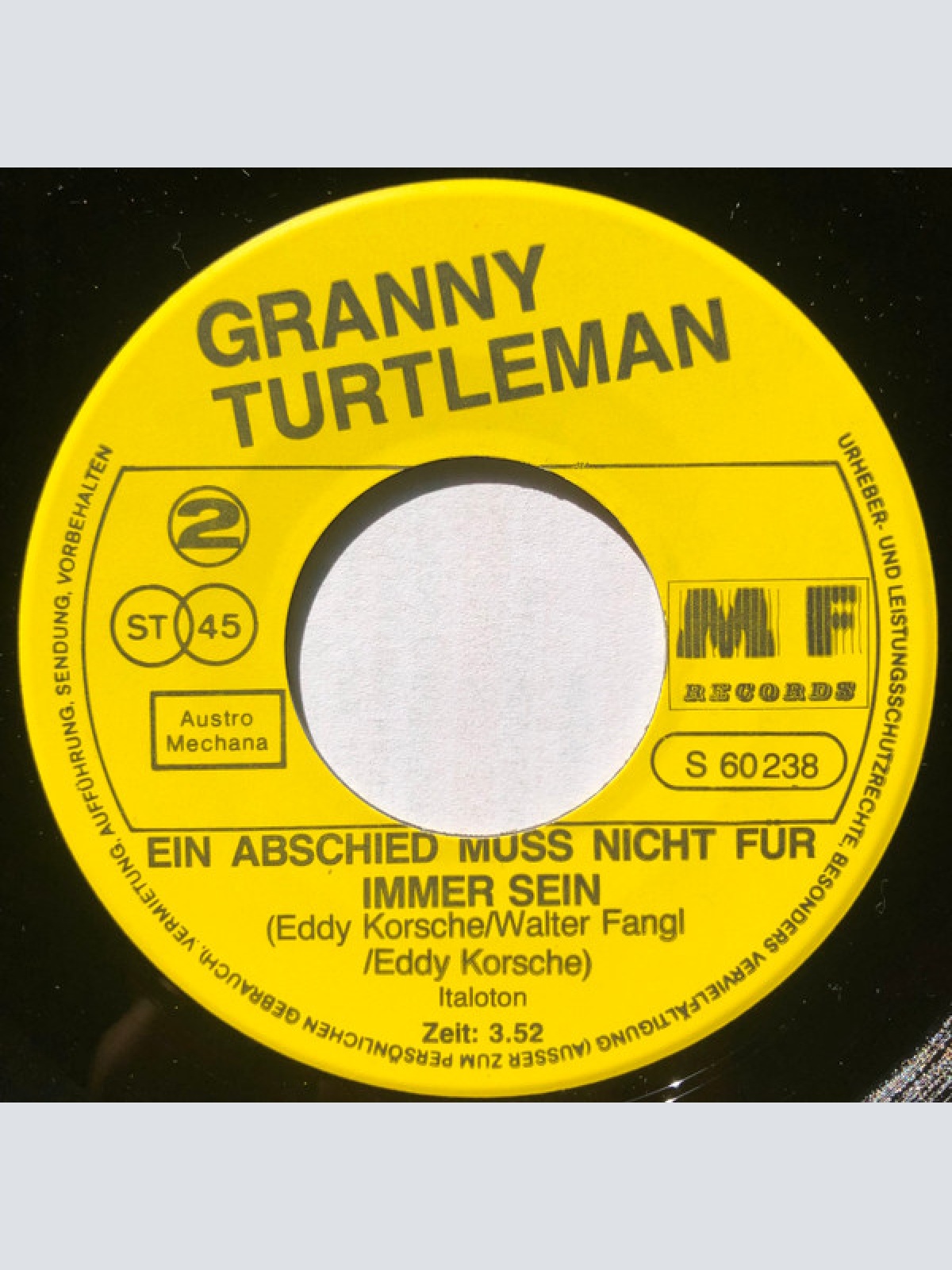 Vinyl / Granny Turtleman - Für Dich Könnte Ich Sterben