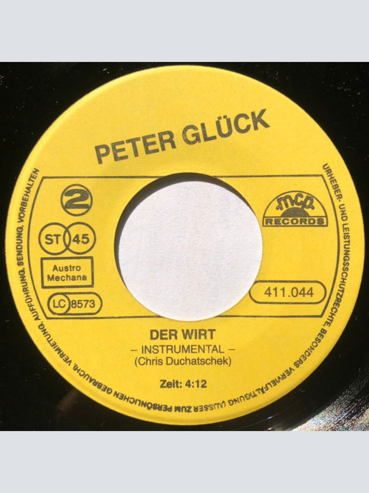 Vinyl / Peter Glück - Der Wirt Vom Alten Schlag