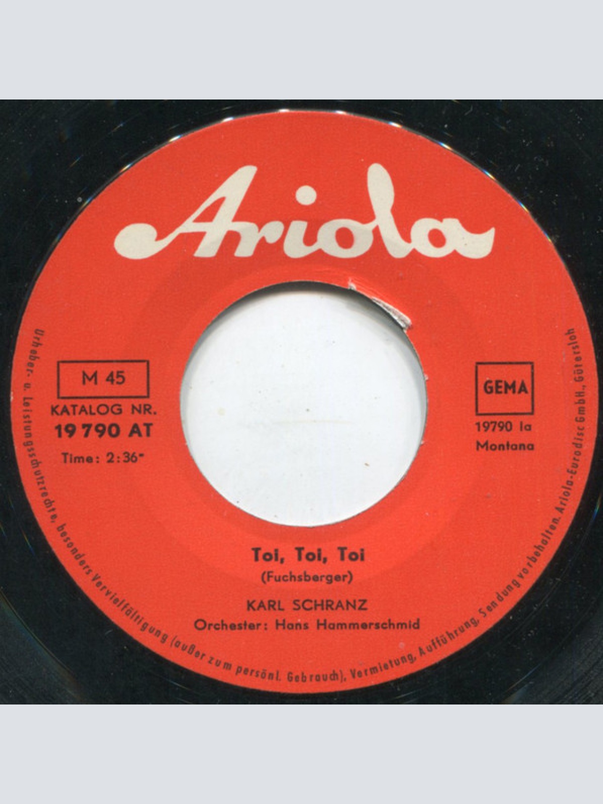 Vinyl / Karl Schranz - Toi, Toi, Toi / Sympathie