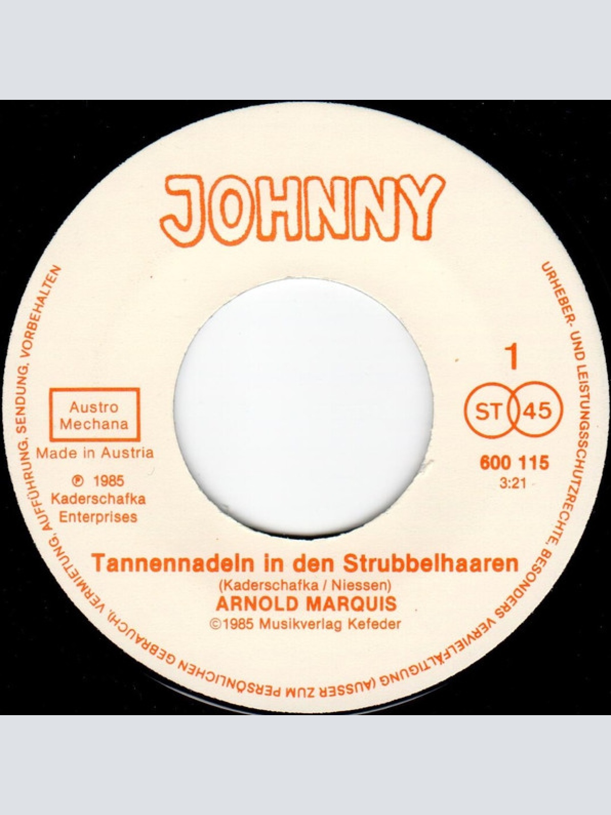 Vinyl / Arnold Marquis - Tannennadeln In Den Strubbelhaaren