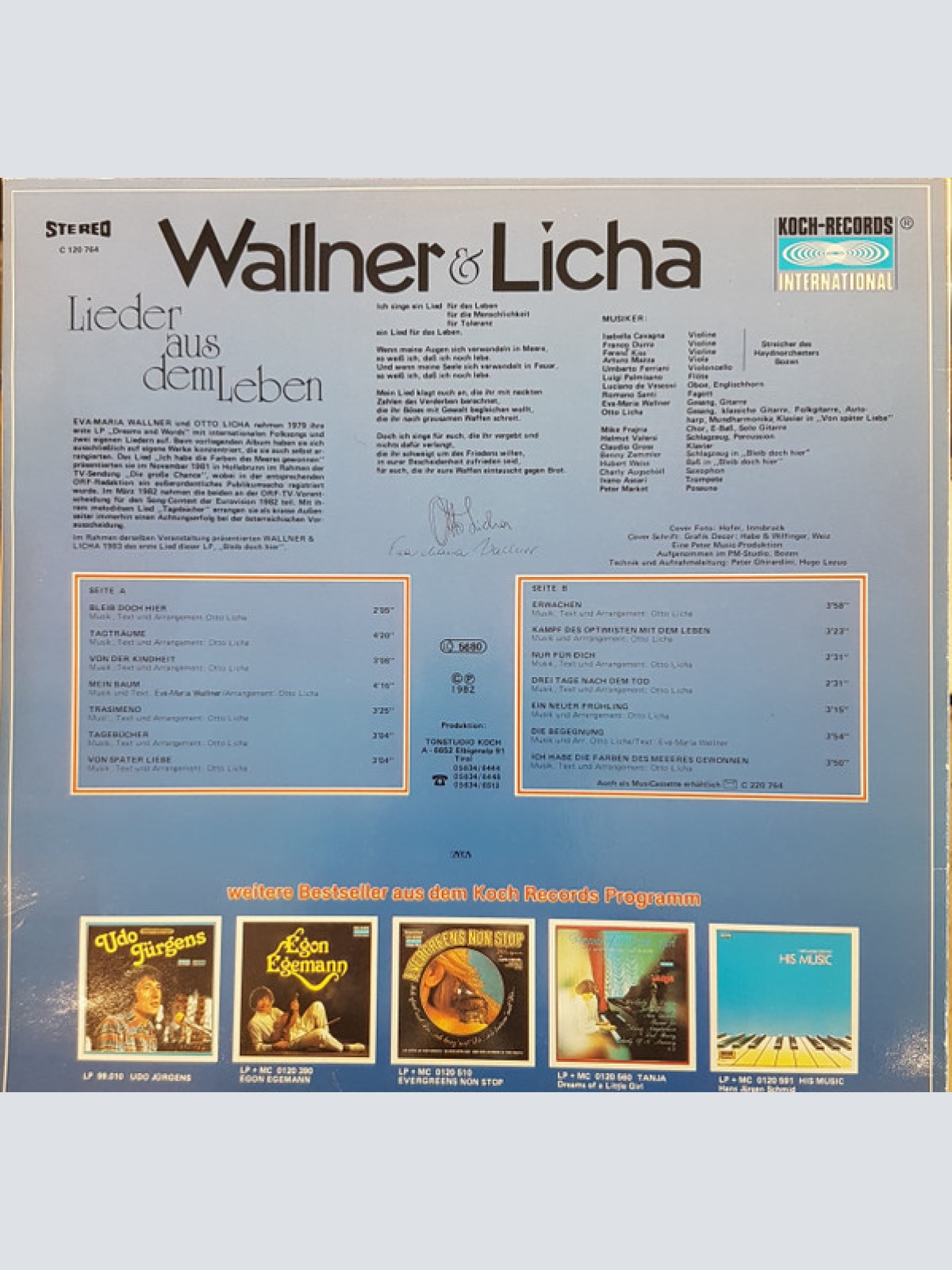Vinyl / Wallner & Licha - Lieder Aus Dem Leben