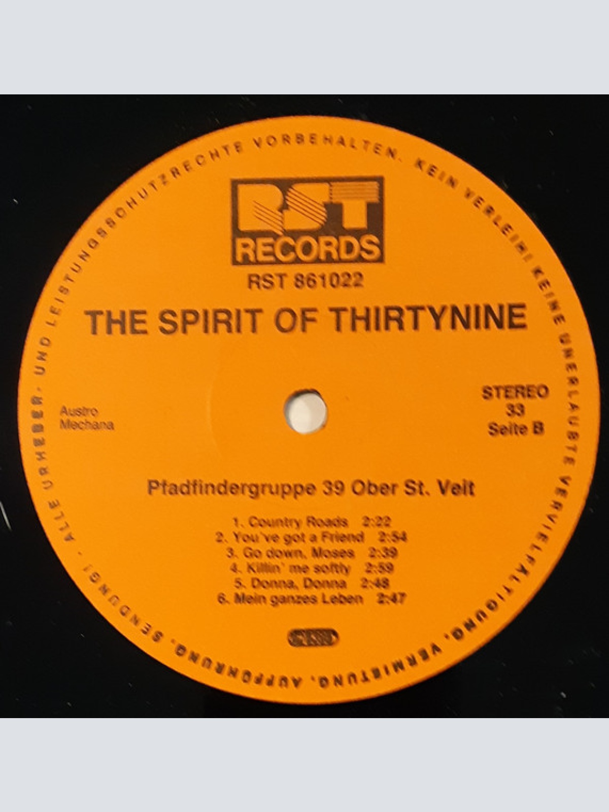 Vinyl / Pfadfindergruppe 39 Ober St. Veit - The Spirit Of Thirtynine
