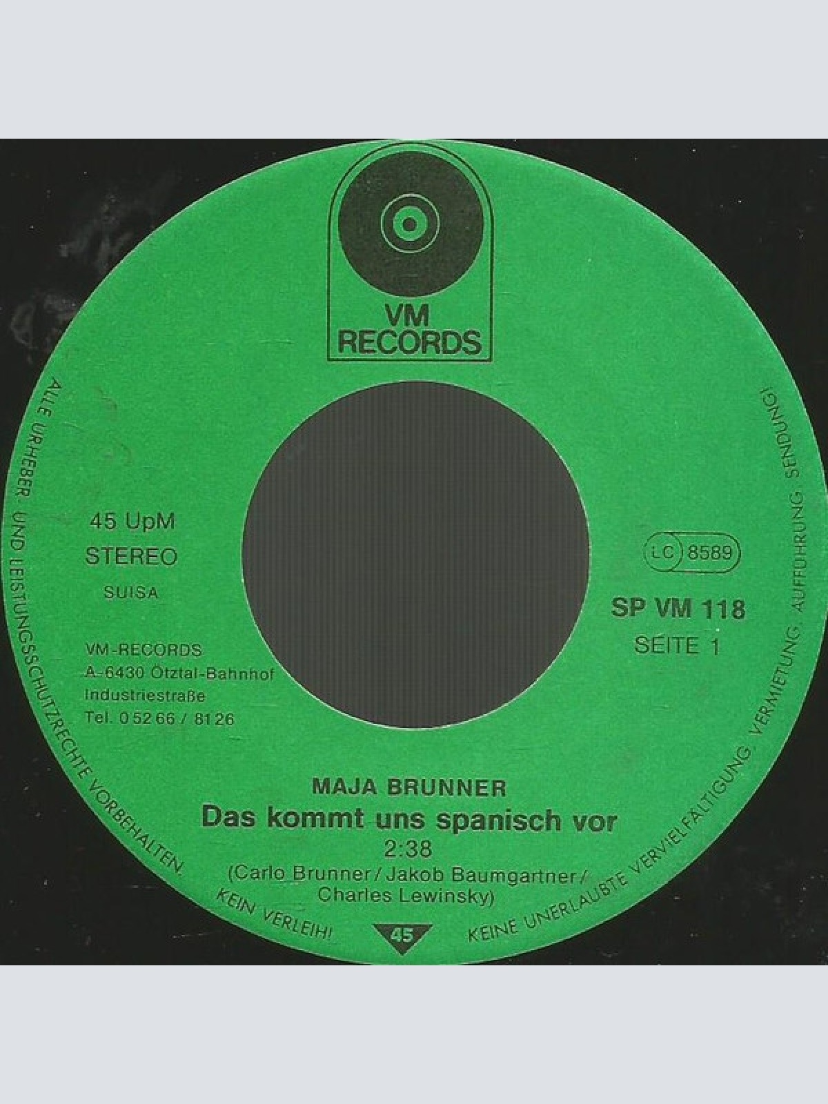 Vinyl / Maja Brunner - Das Kommt Uns Spanisch Vor