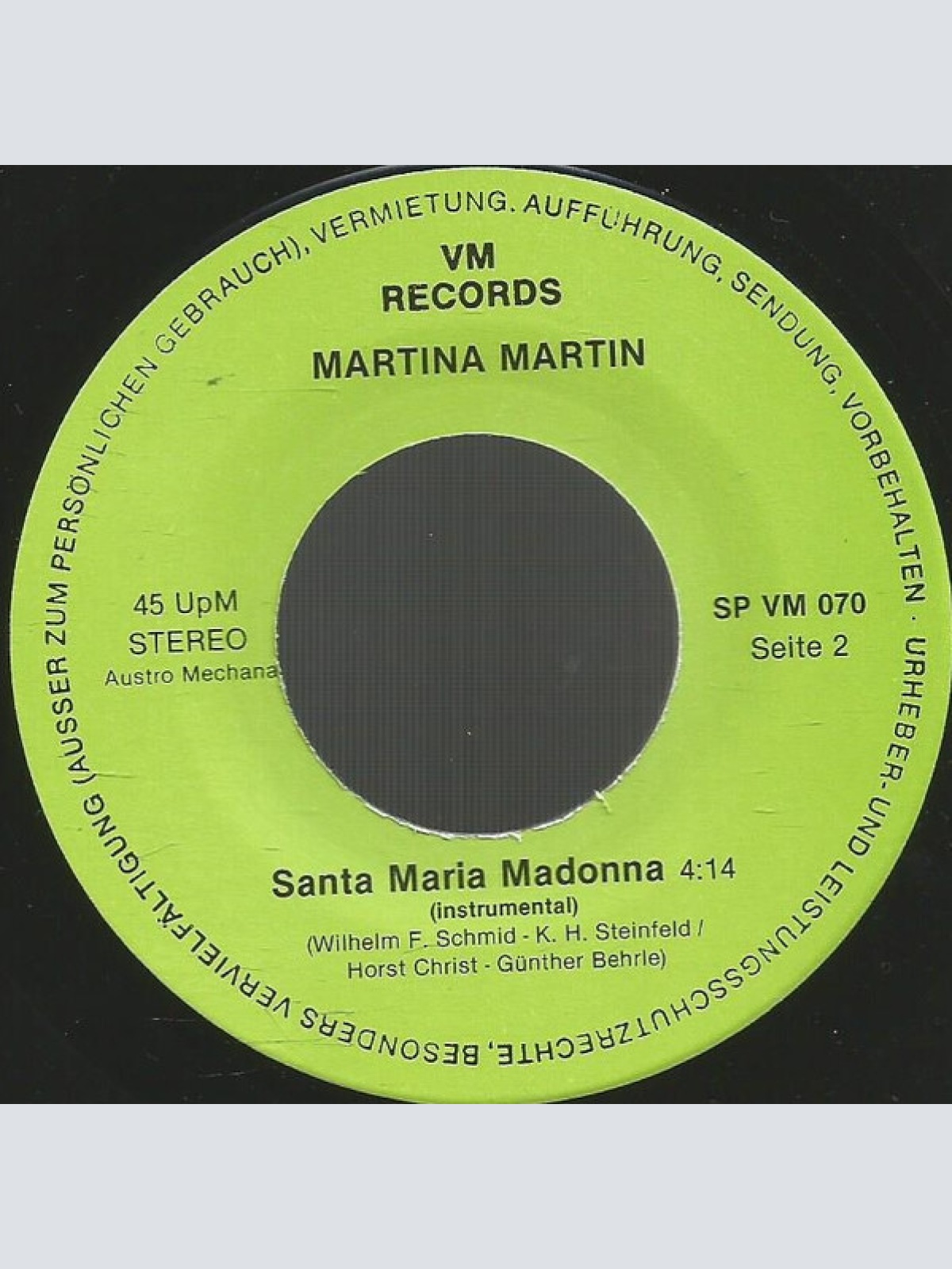 Vinyl / Martina Martin - Santa Maria Madonna