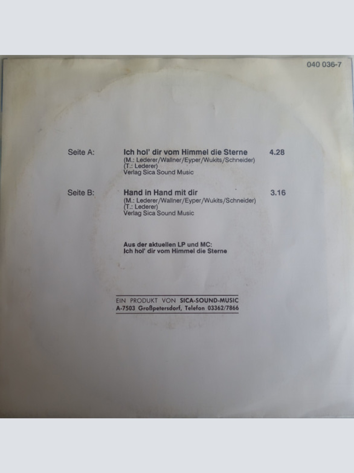 Vinyl / The Dreams (4) - Ich Hol' Dir Vom Himmel Die Sterne