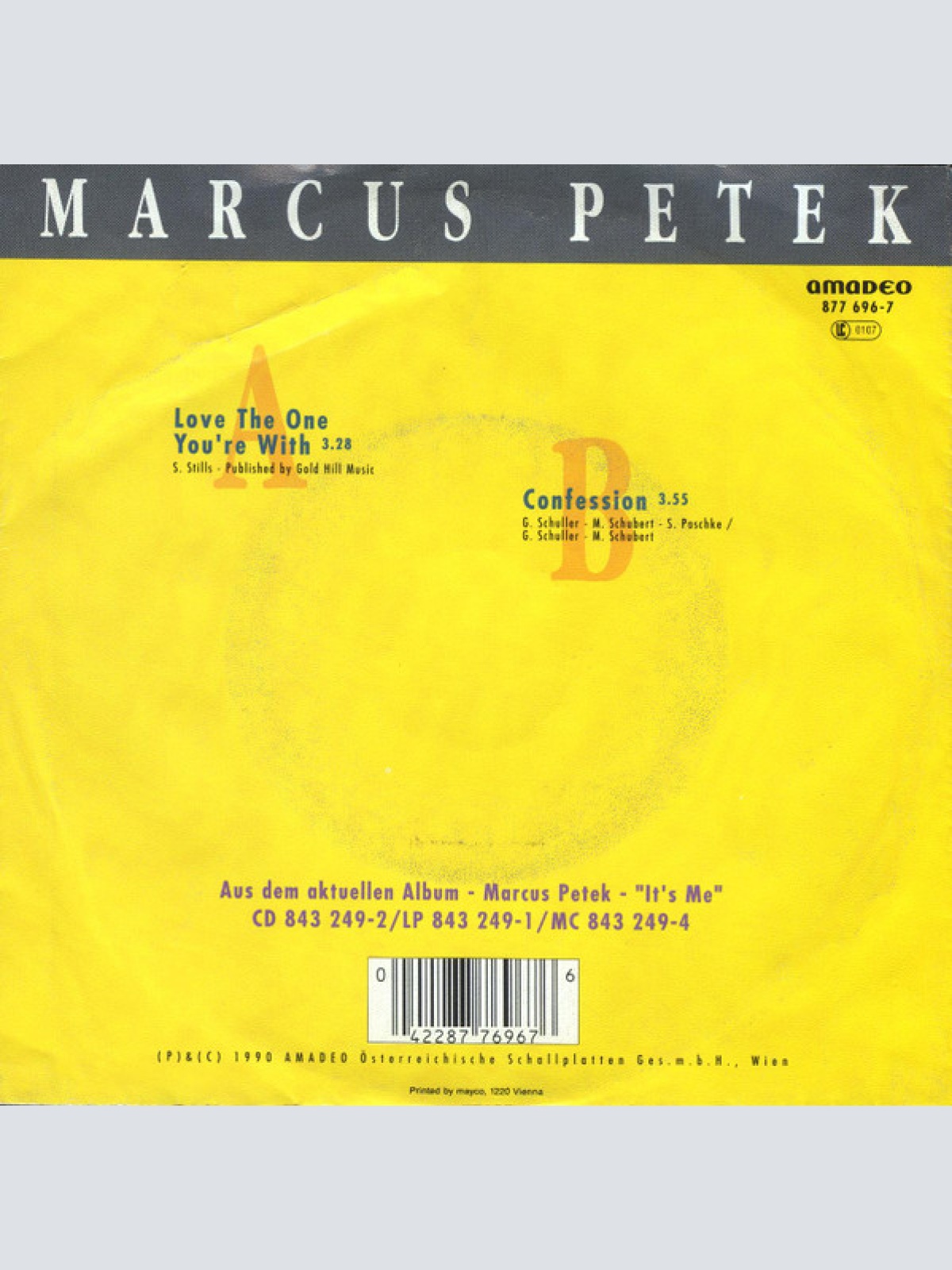 Vinyl / Marcus Petek - Love The One You're With