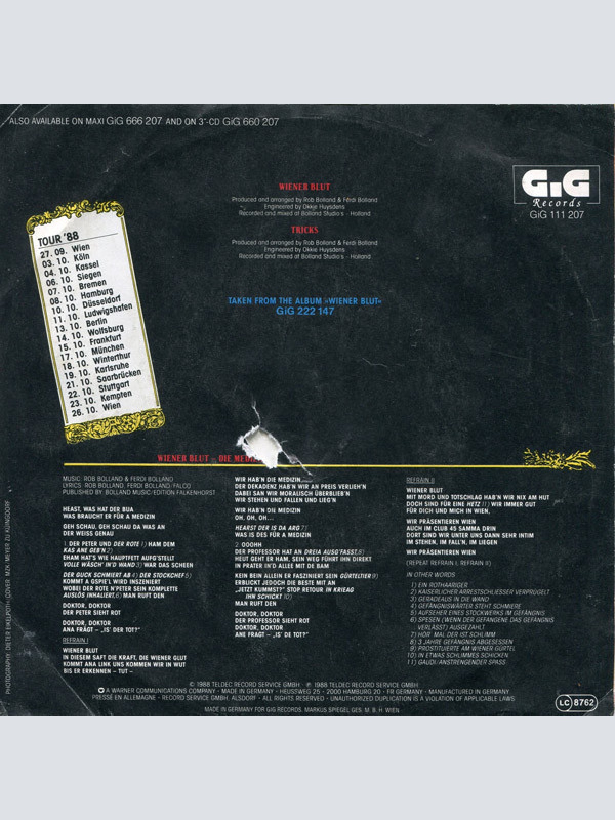 Vinyl / Falco - Wiener Blut