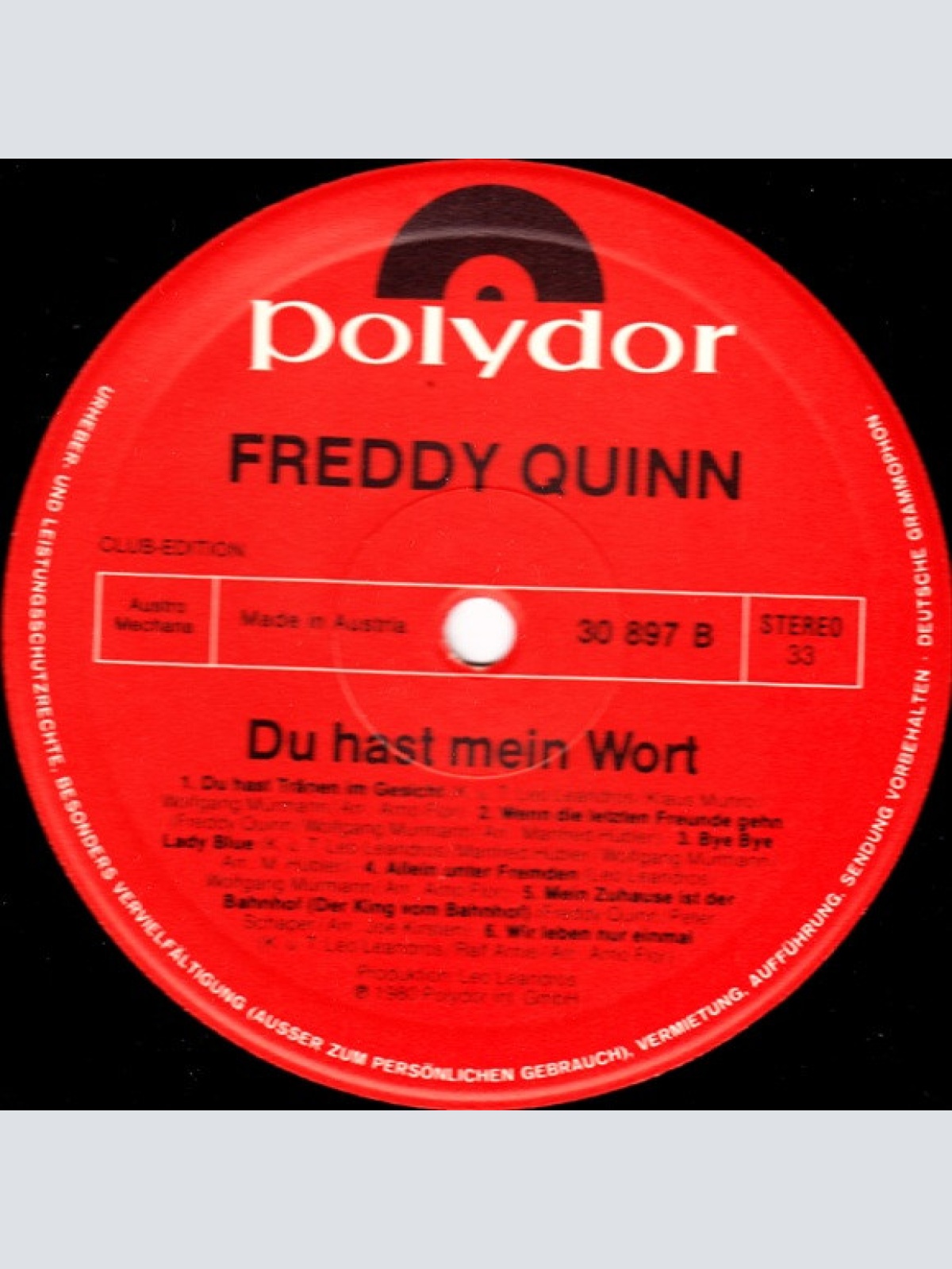 Vinyl / Freddy Quinn - Du Hast Mein Wort