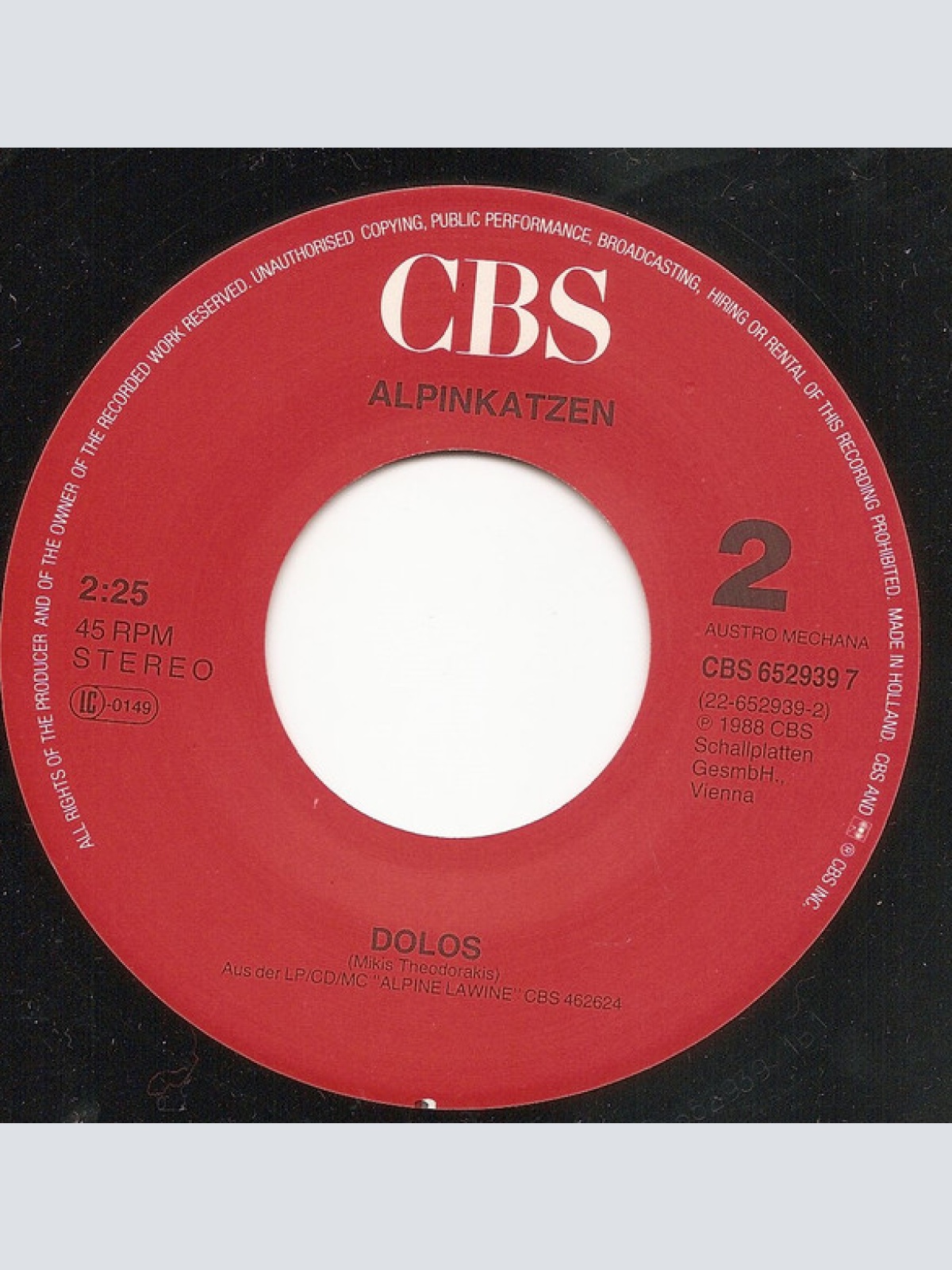 Vinyl / Alpinkatzen - Me No - Got No