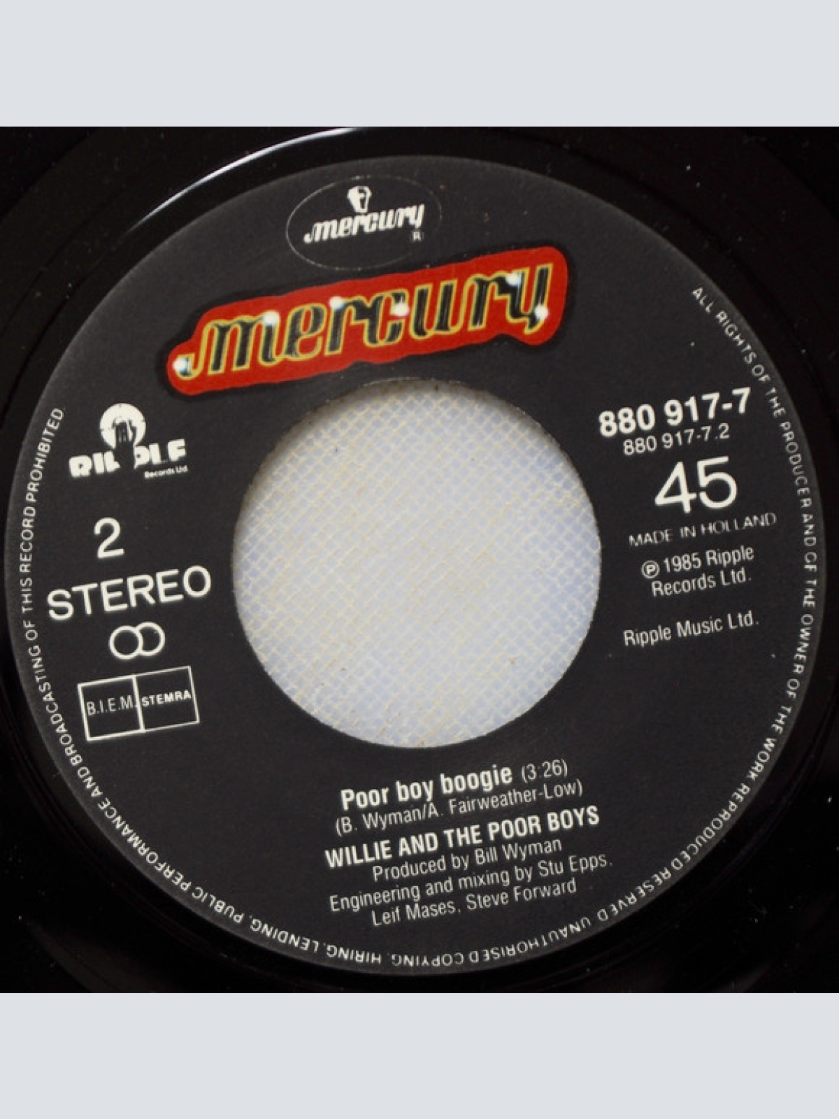 Vinyl / Willie And The Poor Boys - These Arms Of Mine