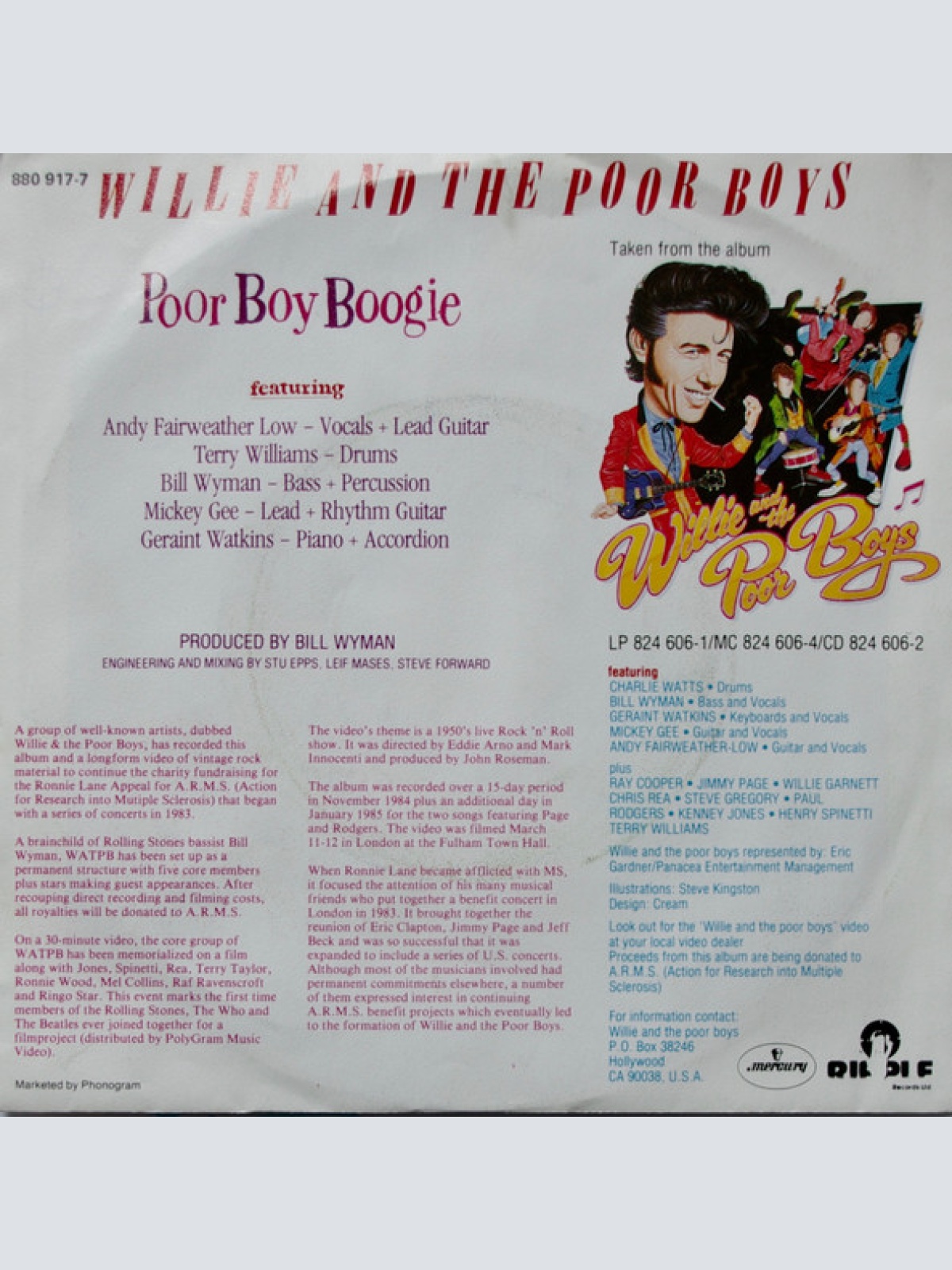 Vinyl / Willie And The Poor Boys - These Arms Of Mine