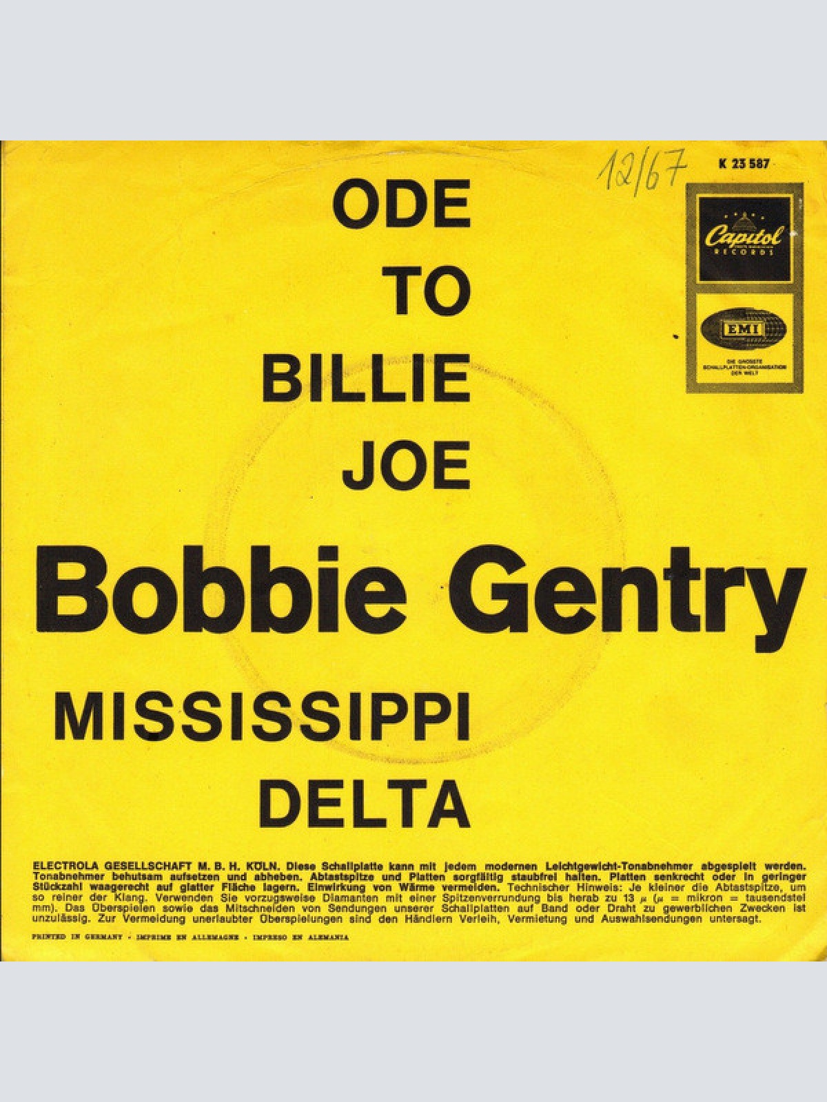 Vinyl / Bobbie Gentry - Ode To Billie Joe