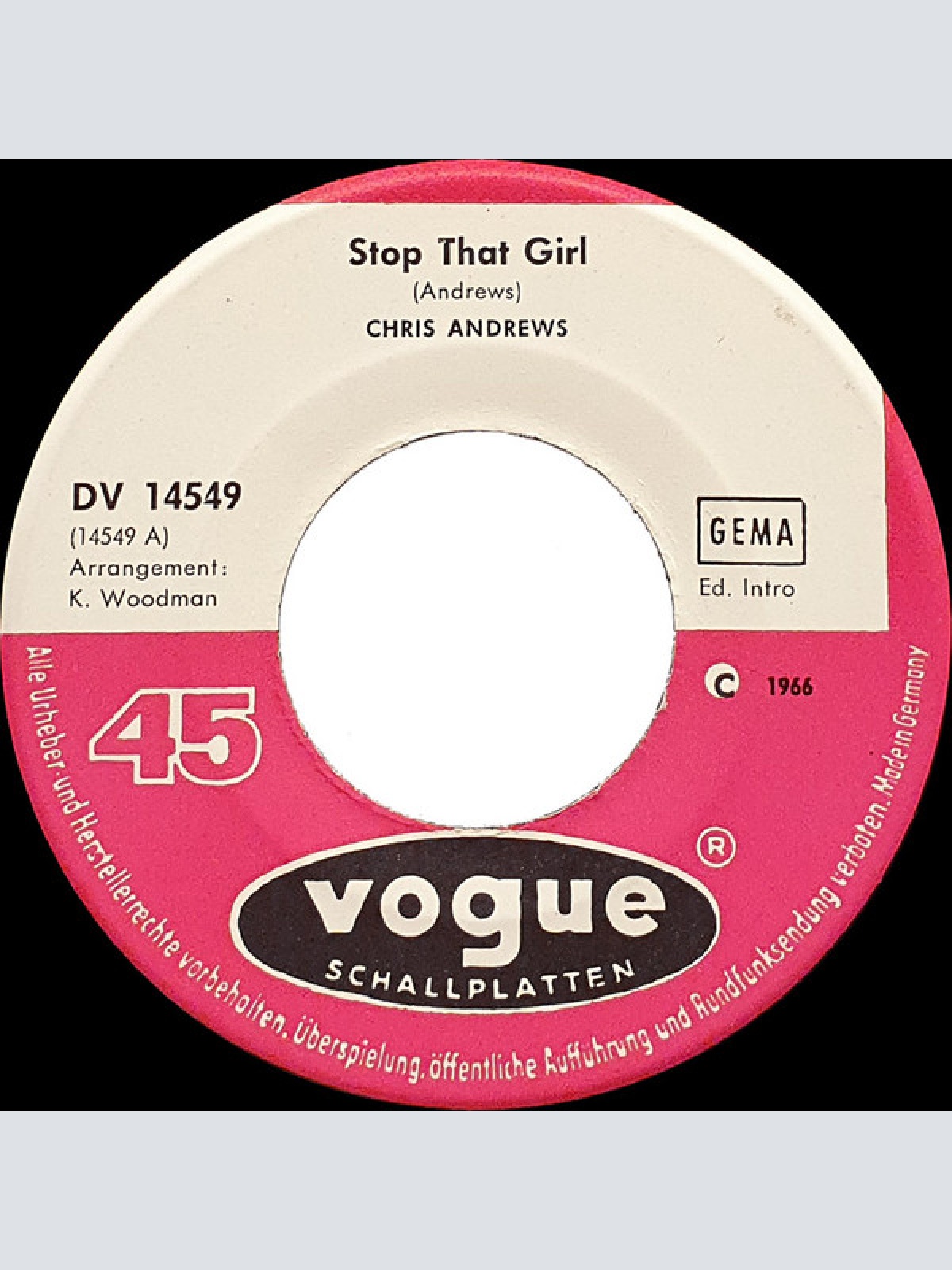 Vinyl / Chris Andrews (3) - Stop That Girl