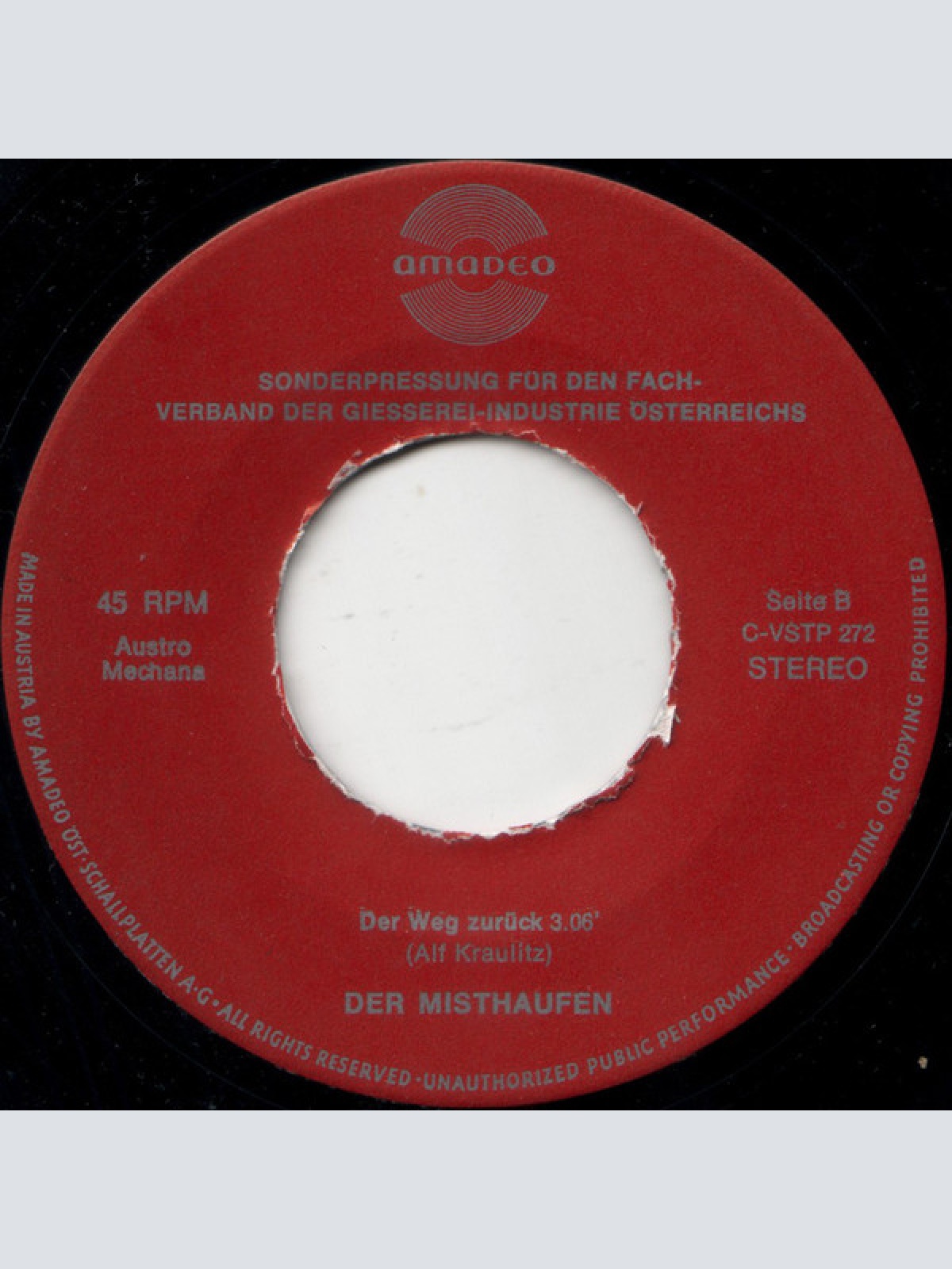 Vinyl / Misthaufen - Der Formersong / Der Weg Zurück