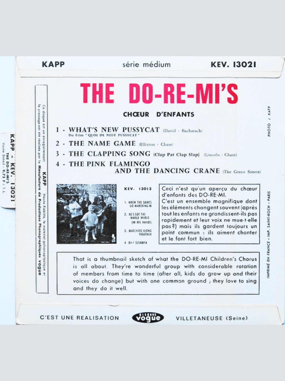 Vinyl / The Do-Re-Mi's* - What's New Pussycat