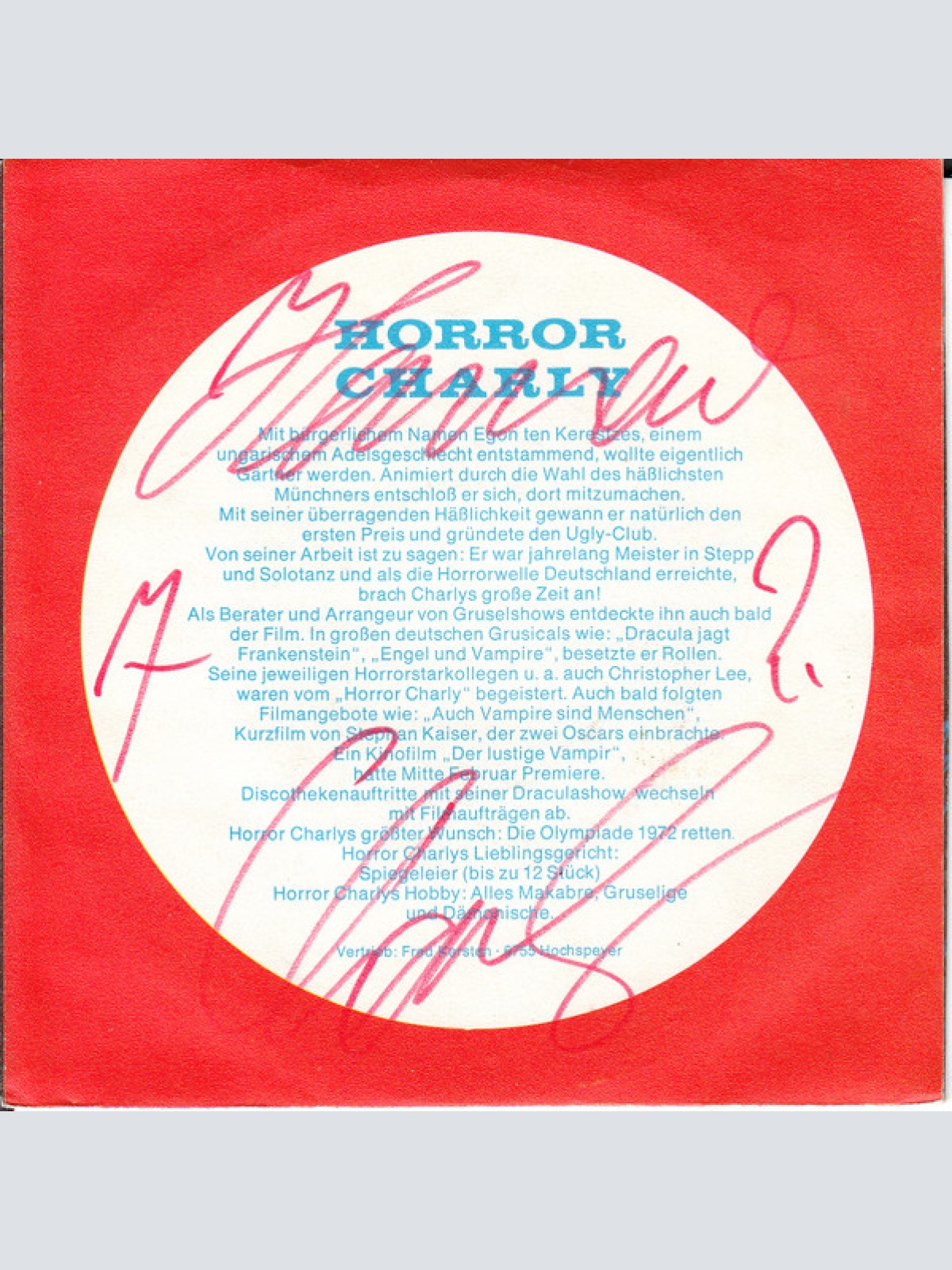 Vinyl / Horror Charly - Horror Horror Dance