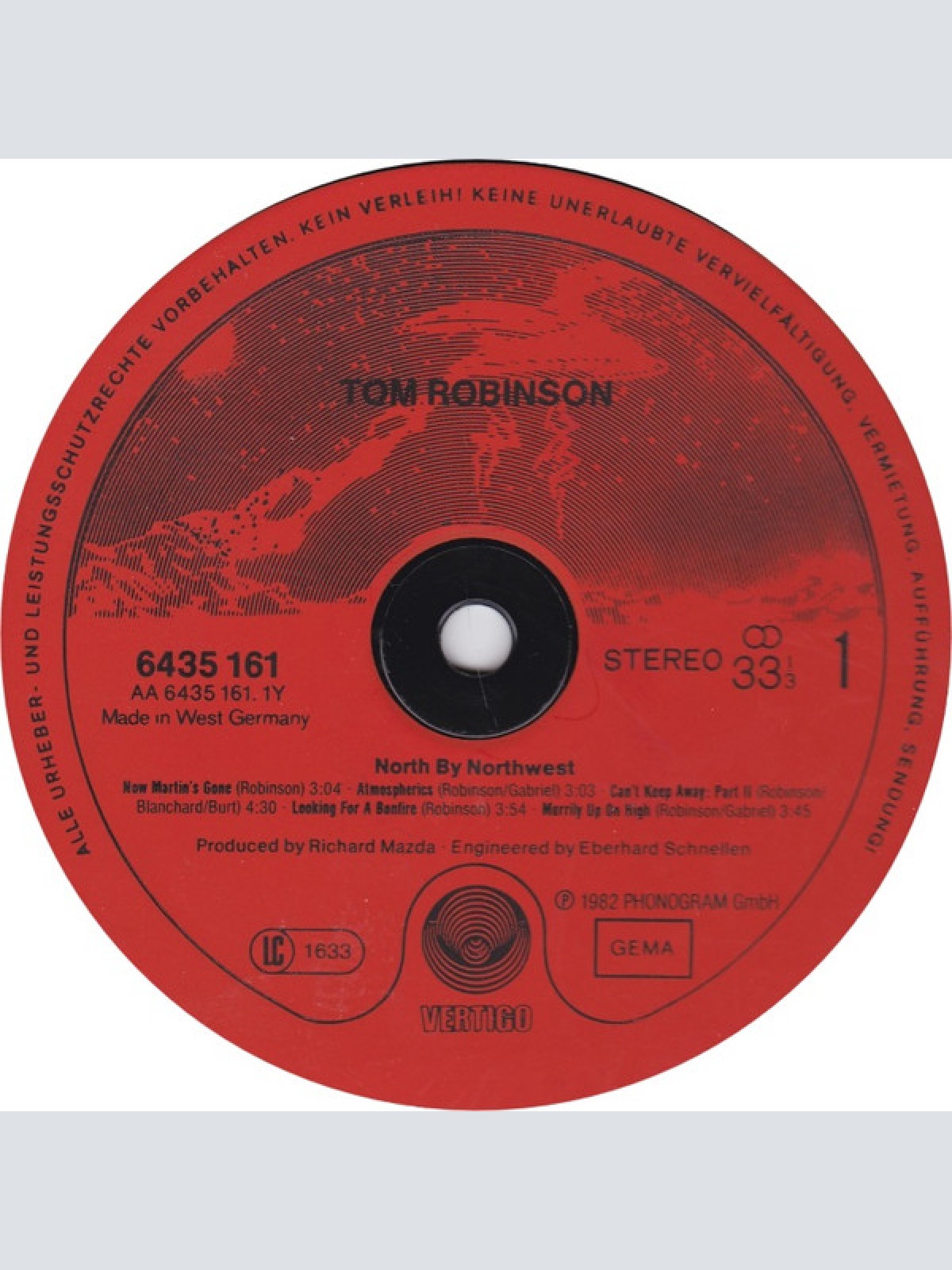Vinyl / Tom Robinson - North By Northwest