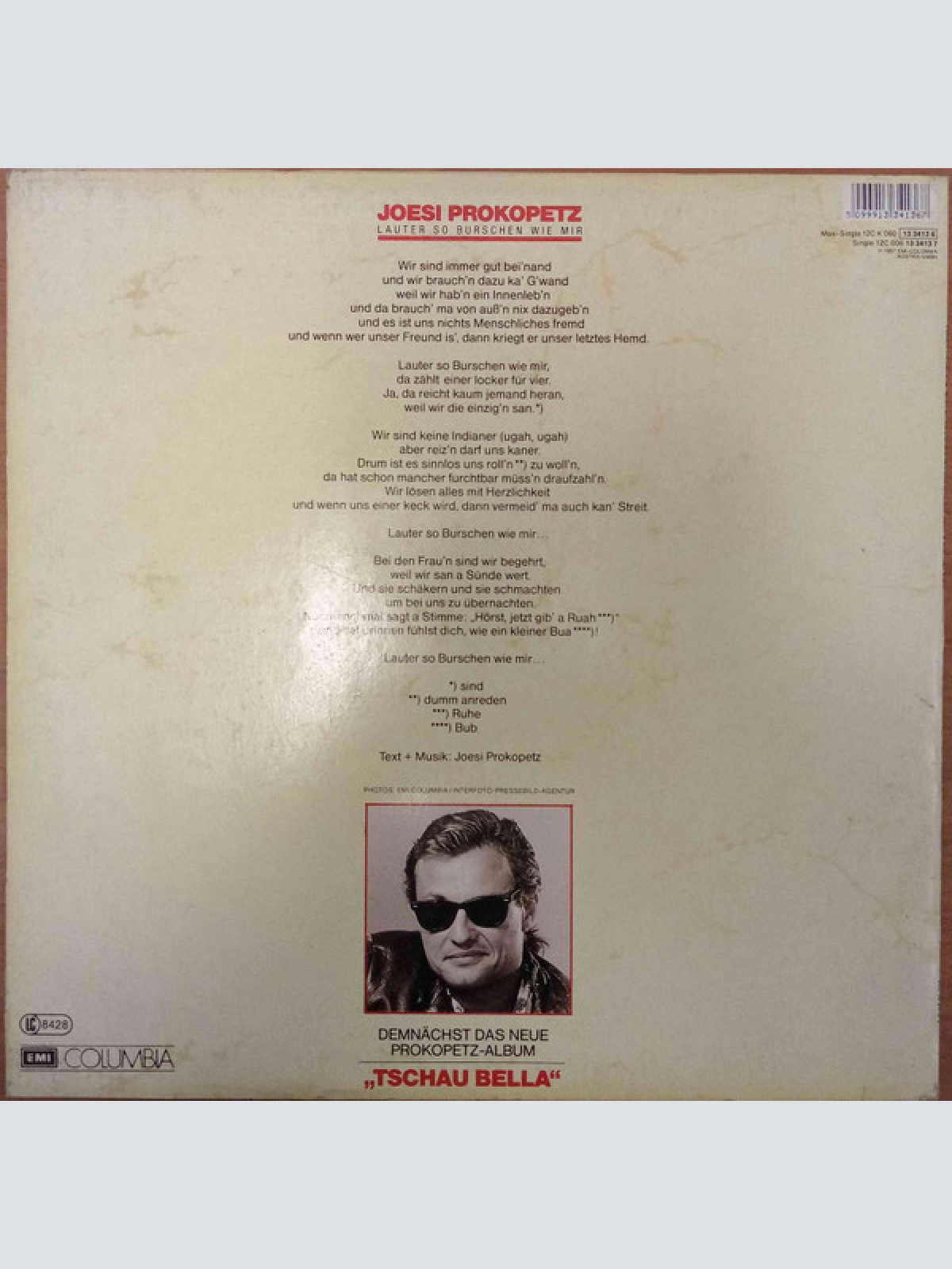 Vinyl / Joesi Prokopetz - Lauter So Burschen Wie Mir